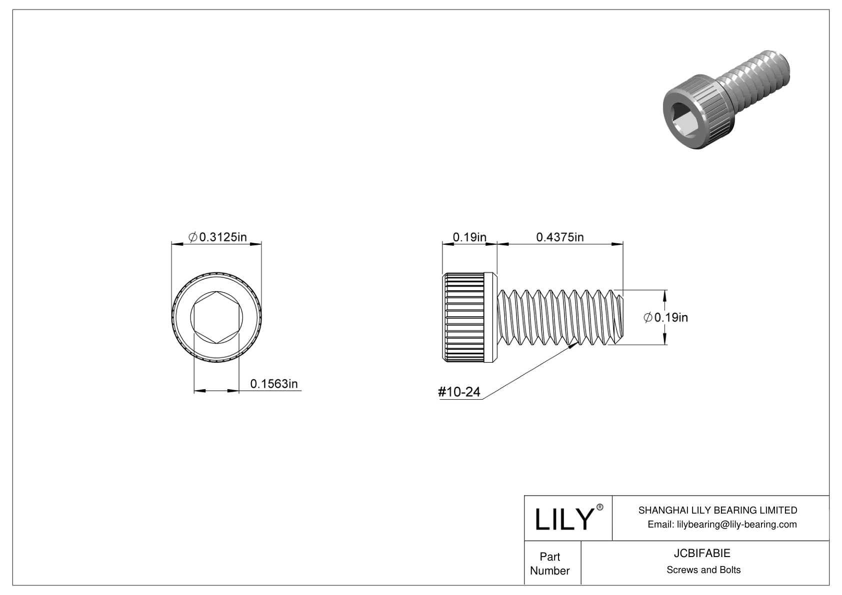 JCBIFABIE Tornillos de cabeza cilíndrica de acero inoxidable 316 superresistentes a la corrosión cad drawing