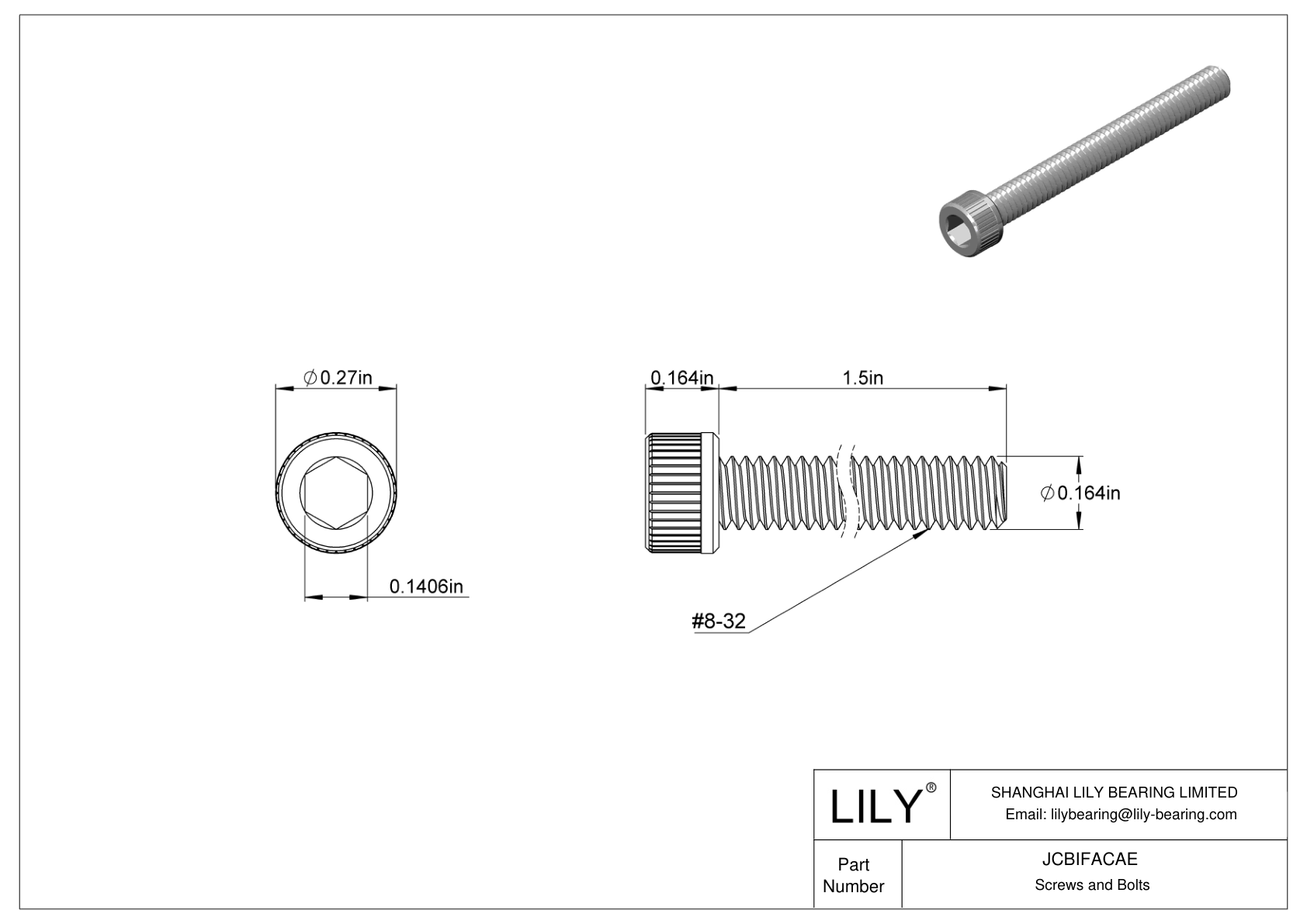 JCBIFACAE Tornillos de cabeza cilíndrica de acero inoxidable 316 superresistentes a la corrosión cad drawing