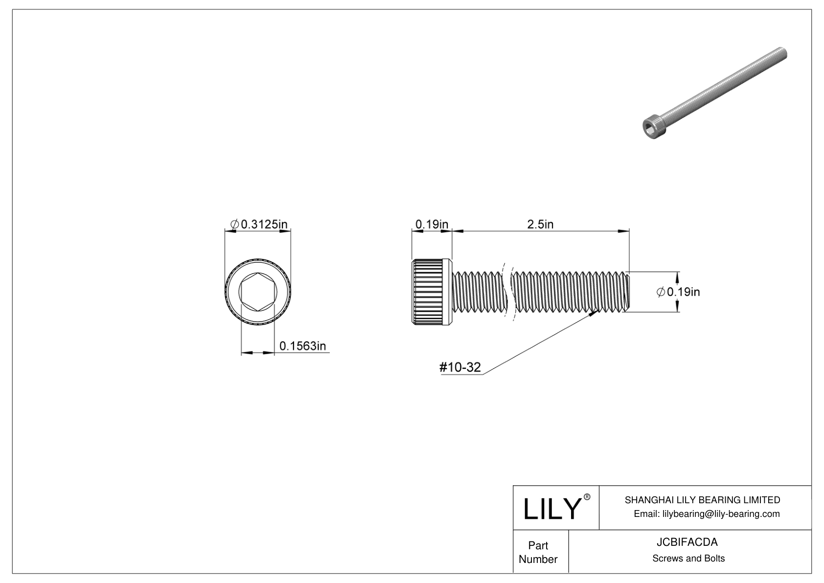 JCBIFACDA Tornillos de cabeza cilíndrica de acero inoxidable 316 superresistentes a la corrosión cad drawing