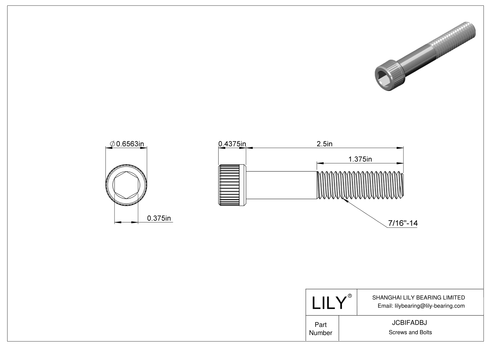 JCBIFADBJ Super-Corrosion-Resistant 316 Stainless Steel Socket Head Screws cad drawing