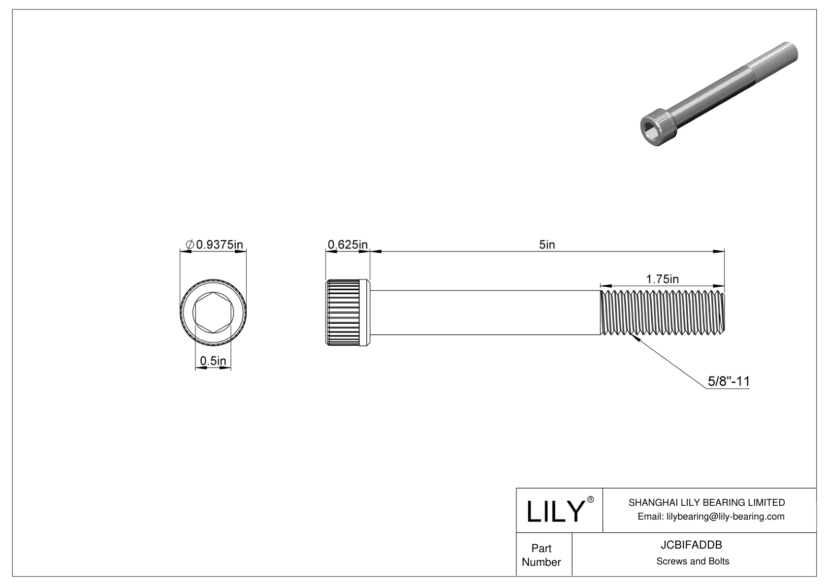 JCBIFADDB Tornillos de cabeza cilíndrica de acero inoxidable 316 superresistentes a la corrosión cad drawing