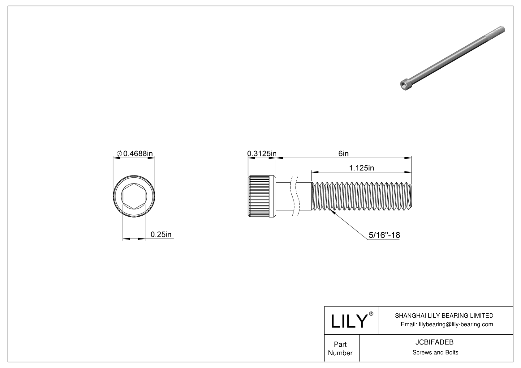 JCBIFADEB Tornillos de cabeza cilíndrica de acero inoxidable 316 superresistentes a la corrosión cad drawing