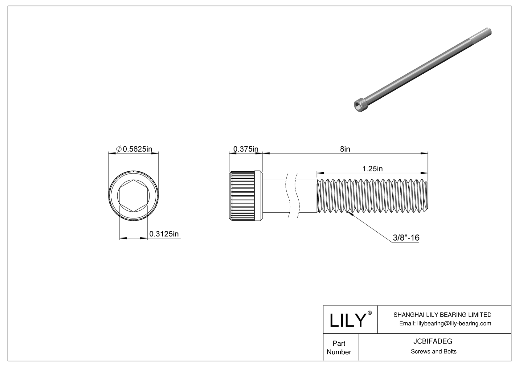 JCBIFADEG Tornillos de cabeza cilíndrica de acero inoxidable 316 superresistentes a la corrosión cad drawing