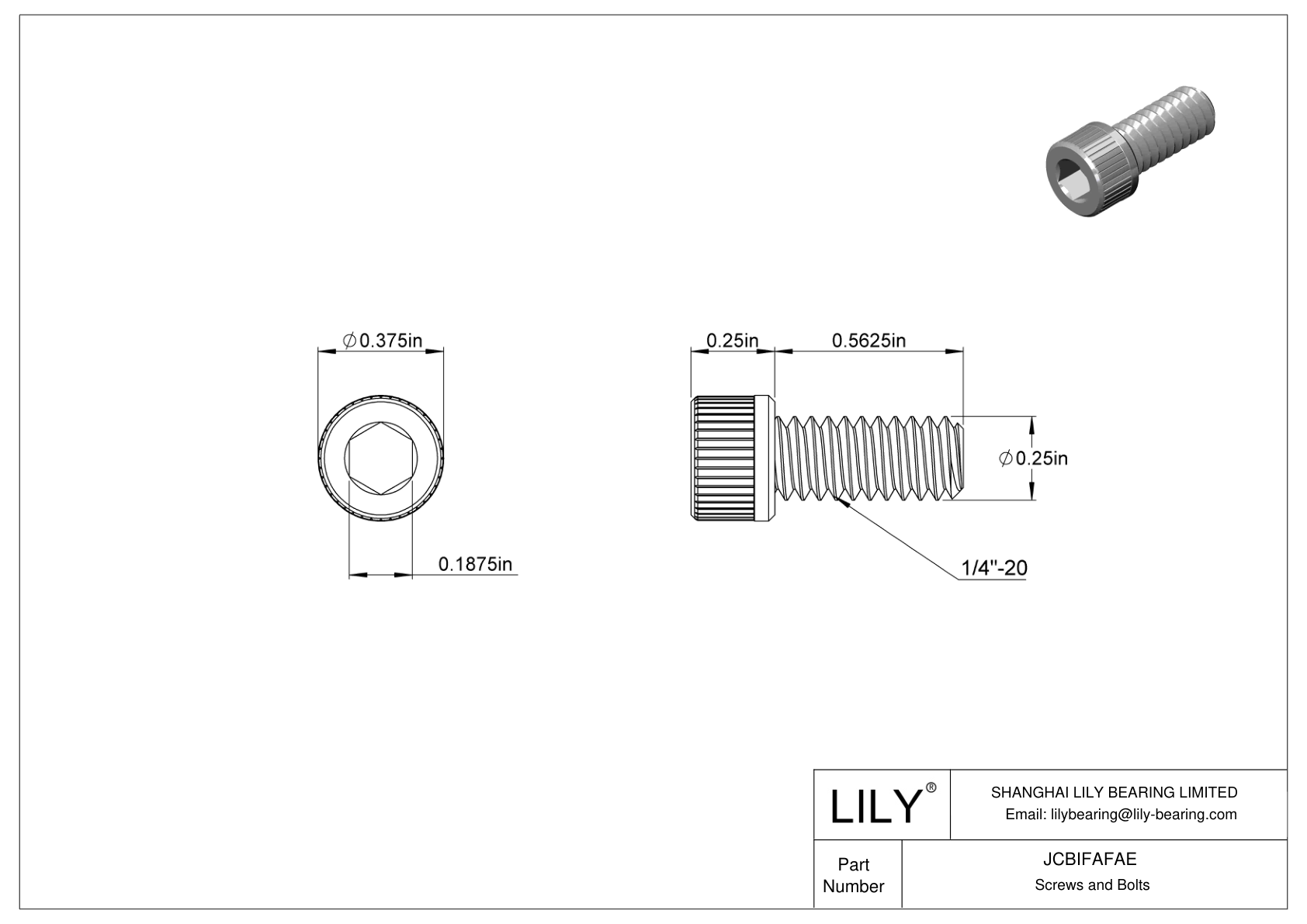 JCBIFAFAE 超耐腐蚀 316 不锈钢内六角螺钉 cad drawing