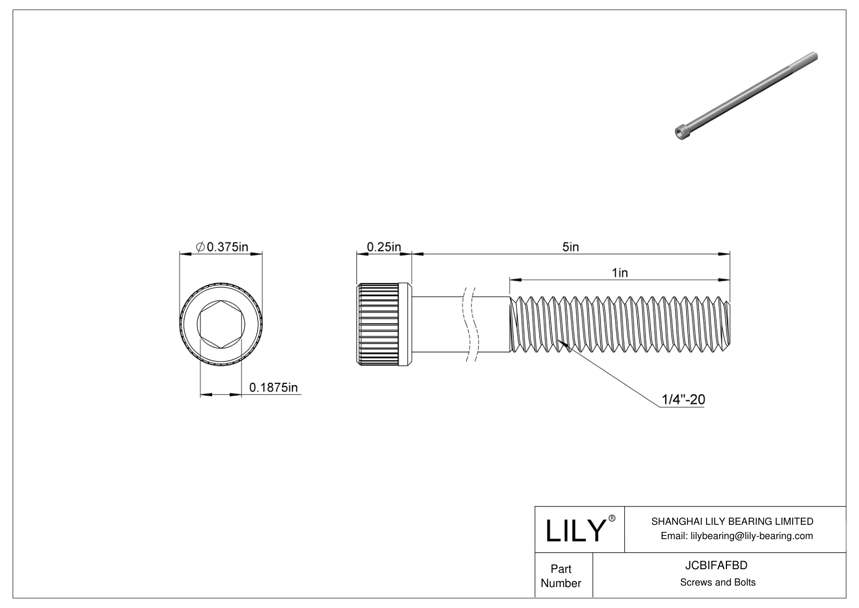 JCBIFAFBD 超耐腐蚀 316 不锈钢内六角螺钉 cad drawing