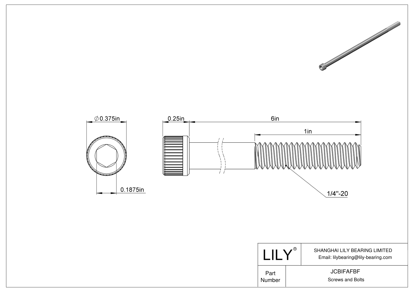 JCBIFAFBF Super-Corrosion-Resistant 316 Stainless Steel Socket Head Screws cad drawing