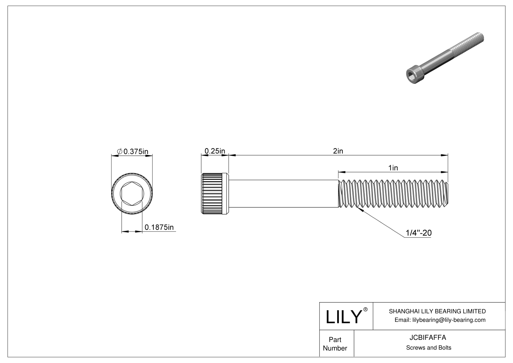 JCBIFAFFA 超耐腐蚀 316 不锈钢内六角螺钉 cad drawing