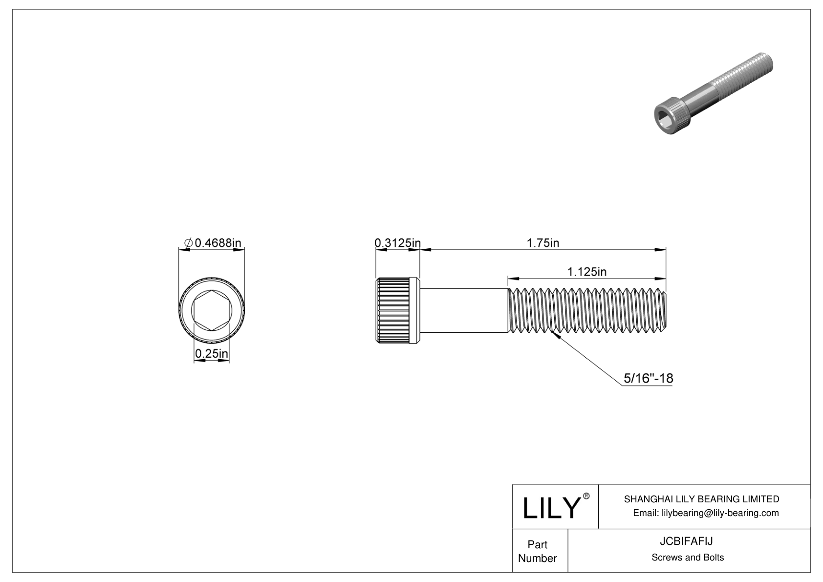 JCBIFAFIJ 超耐腐蚀 316 不锈钢内六角螺钉 cad drawing