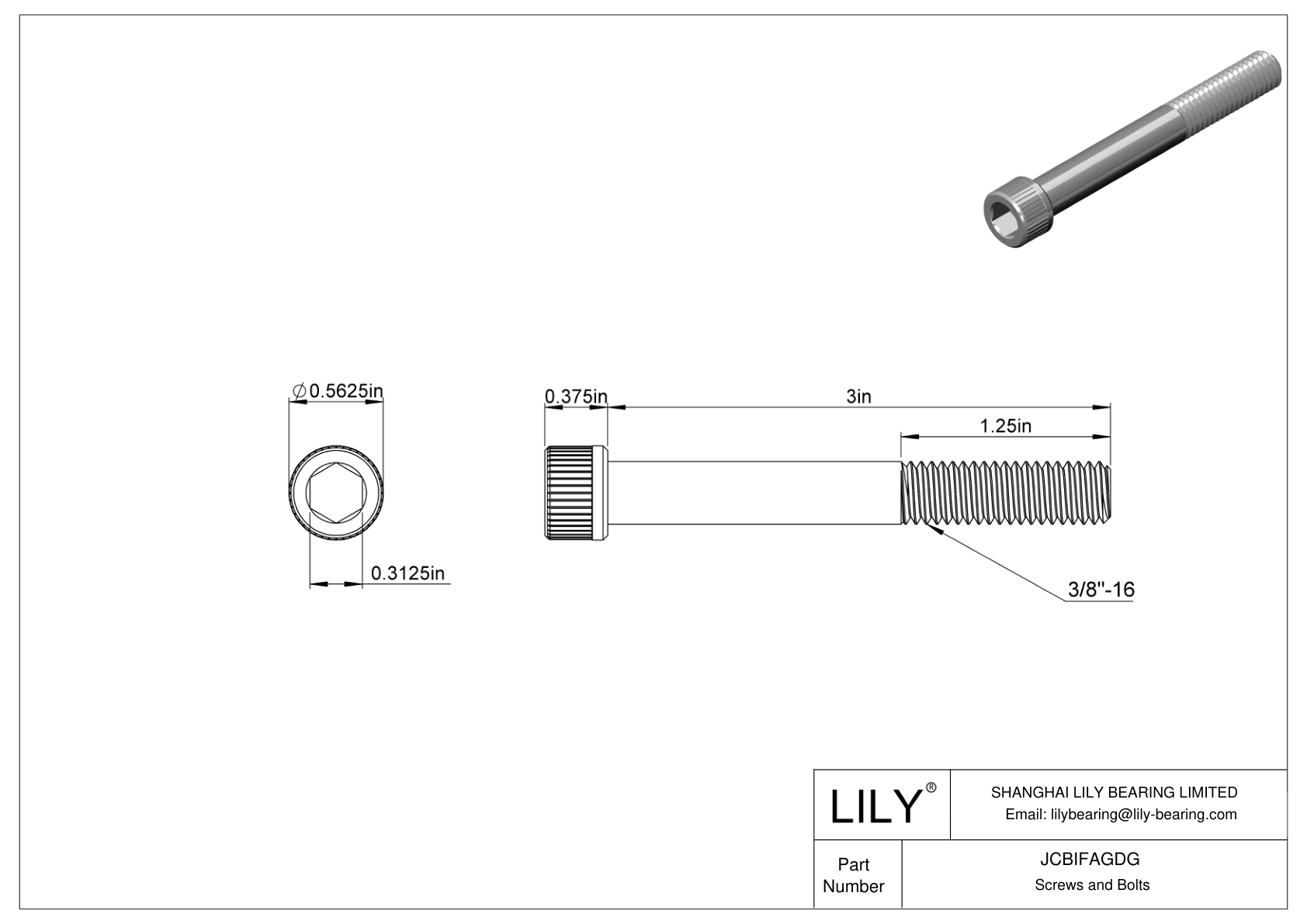 JCBIFAGDG Tornillos de cabeza cilíndrica de acero inoxidable 316 superresistentes a la corrosión cad drawing