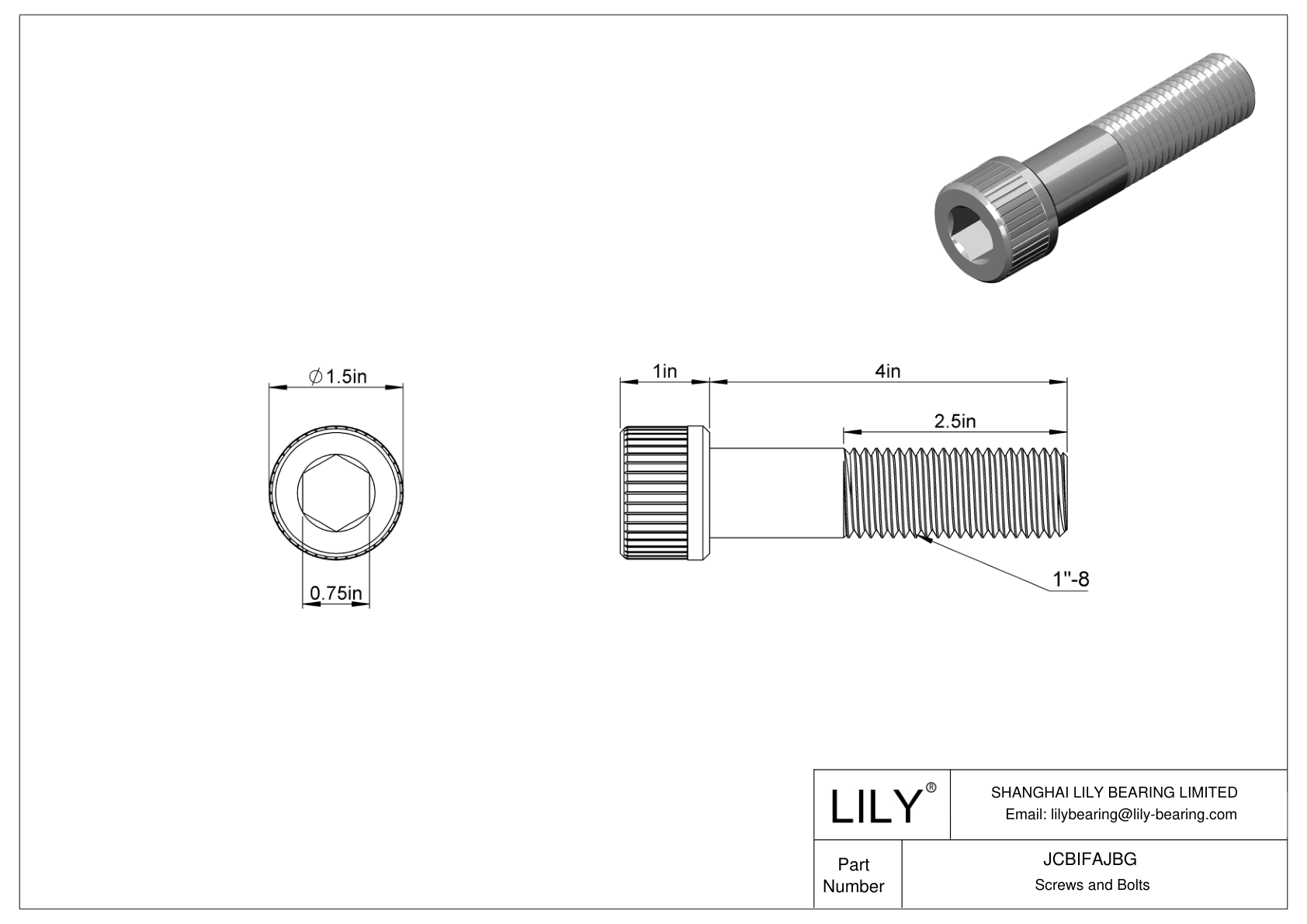 JCBIFAJBG 超耐腐蚀 316 不锈钢内六角螺钉 cad drawing