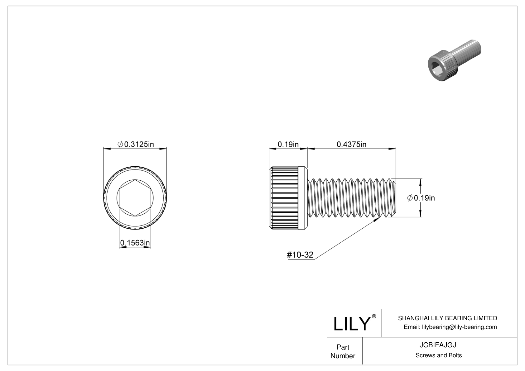 JCBIFAJGJ Super-Corrosion-Resistant 316 Stainless Steel Socket Head Screws cad drawing