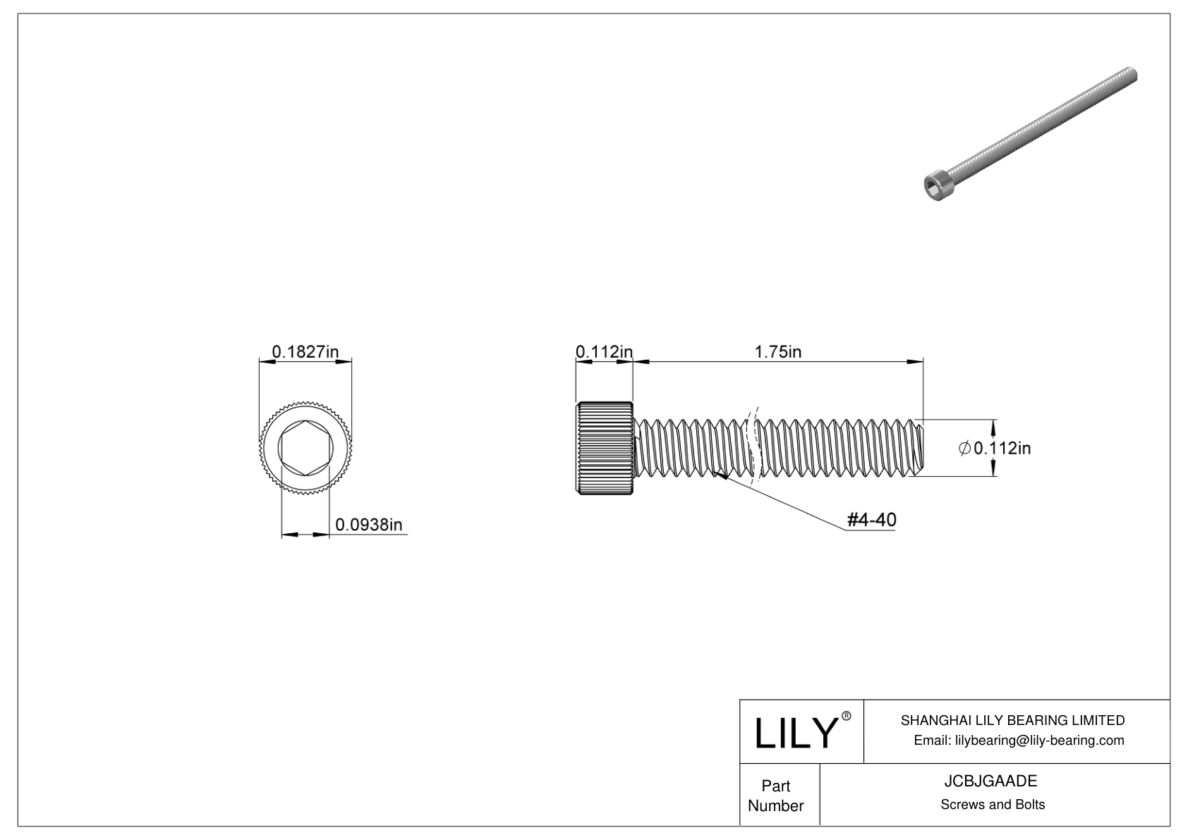92196A034 | 18-8 Stainless Steel Socket Head Screws | Lily Bearing
