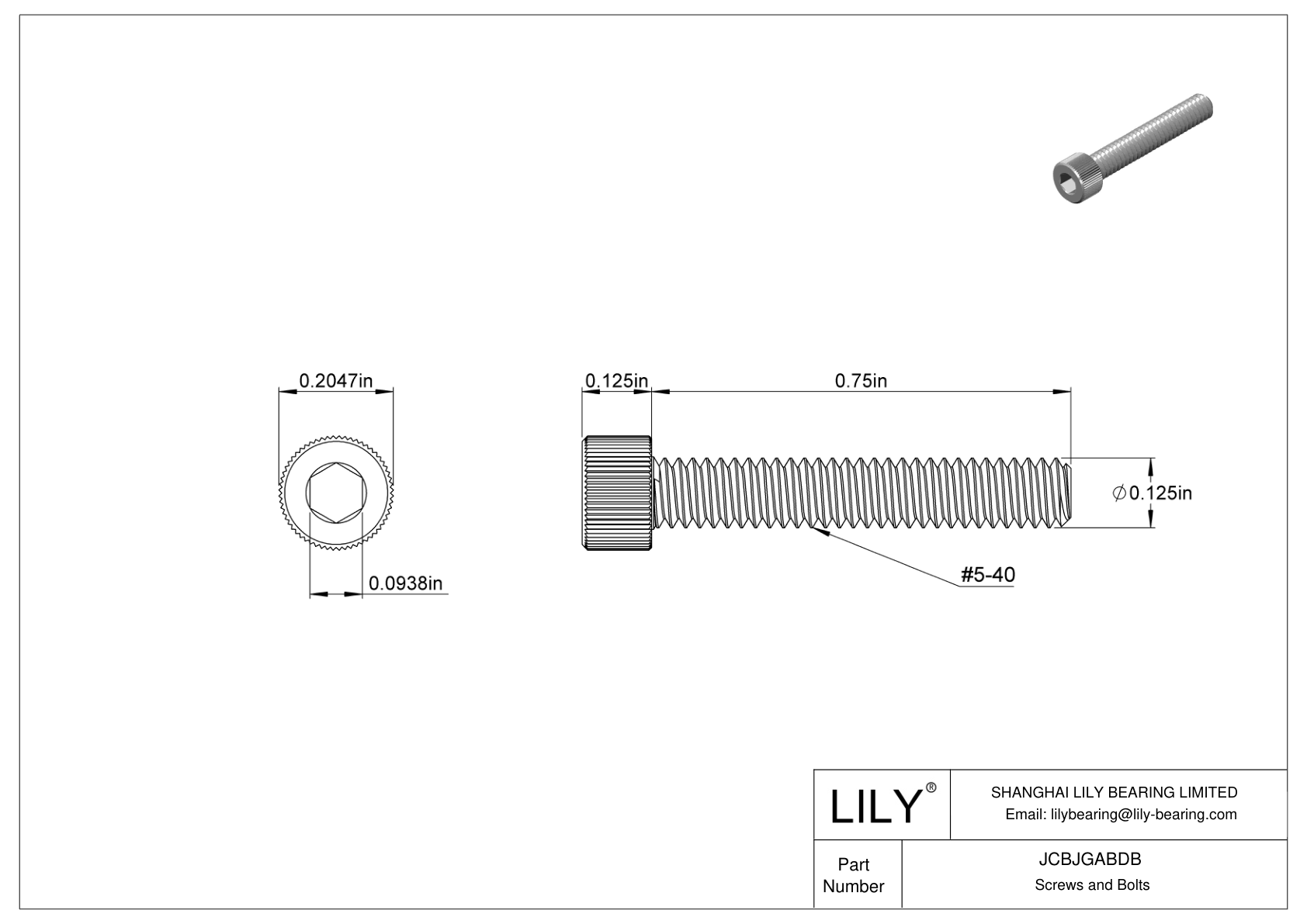 JCBJGABDB Tornillos de cabeza cilíndrica de acero inoxidable 18-8 cad drawing