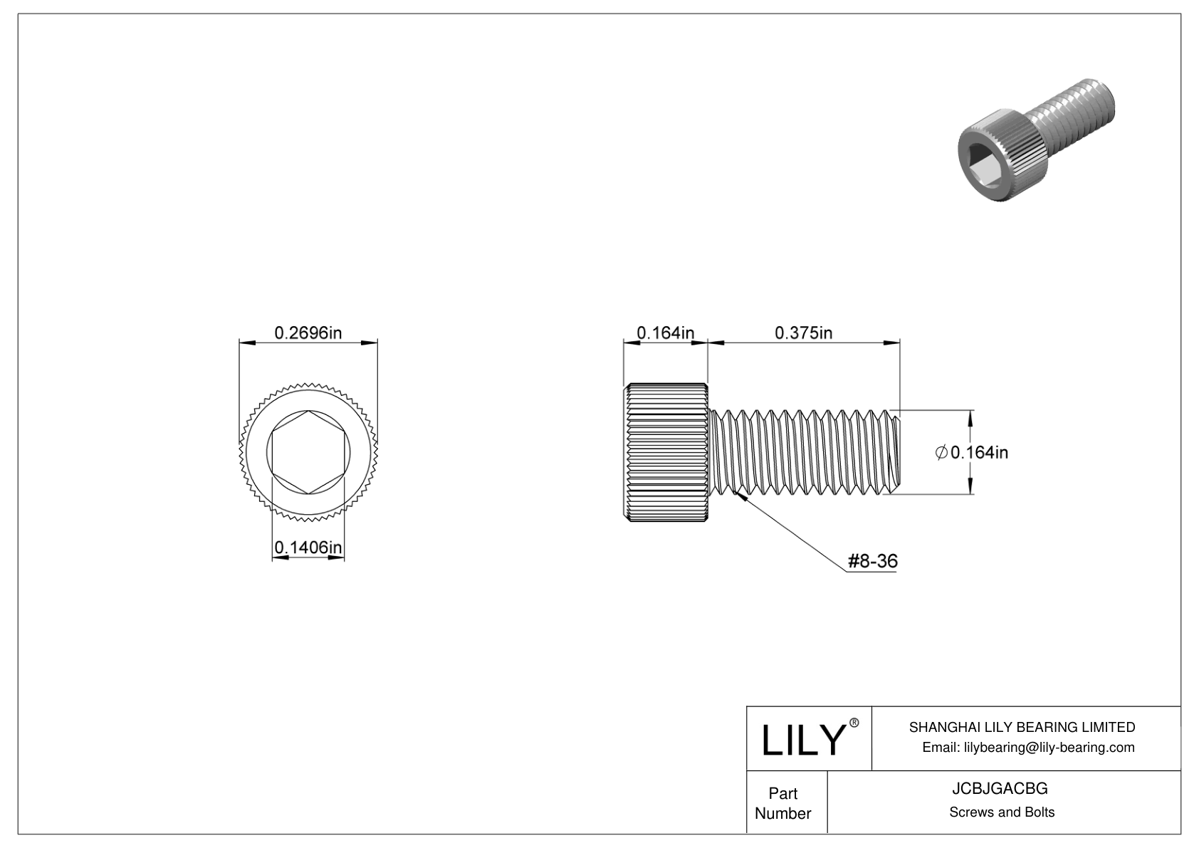 JCBJGACBG 18-8 不锈钢内六角螺钉 cad drawing