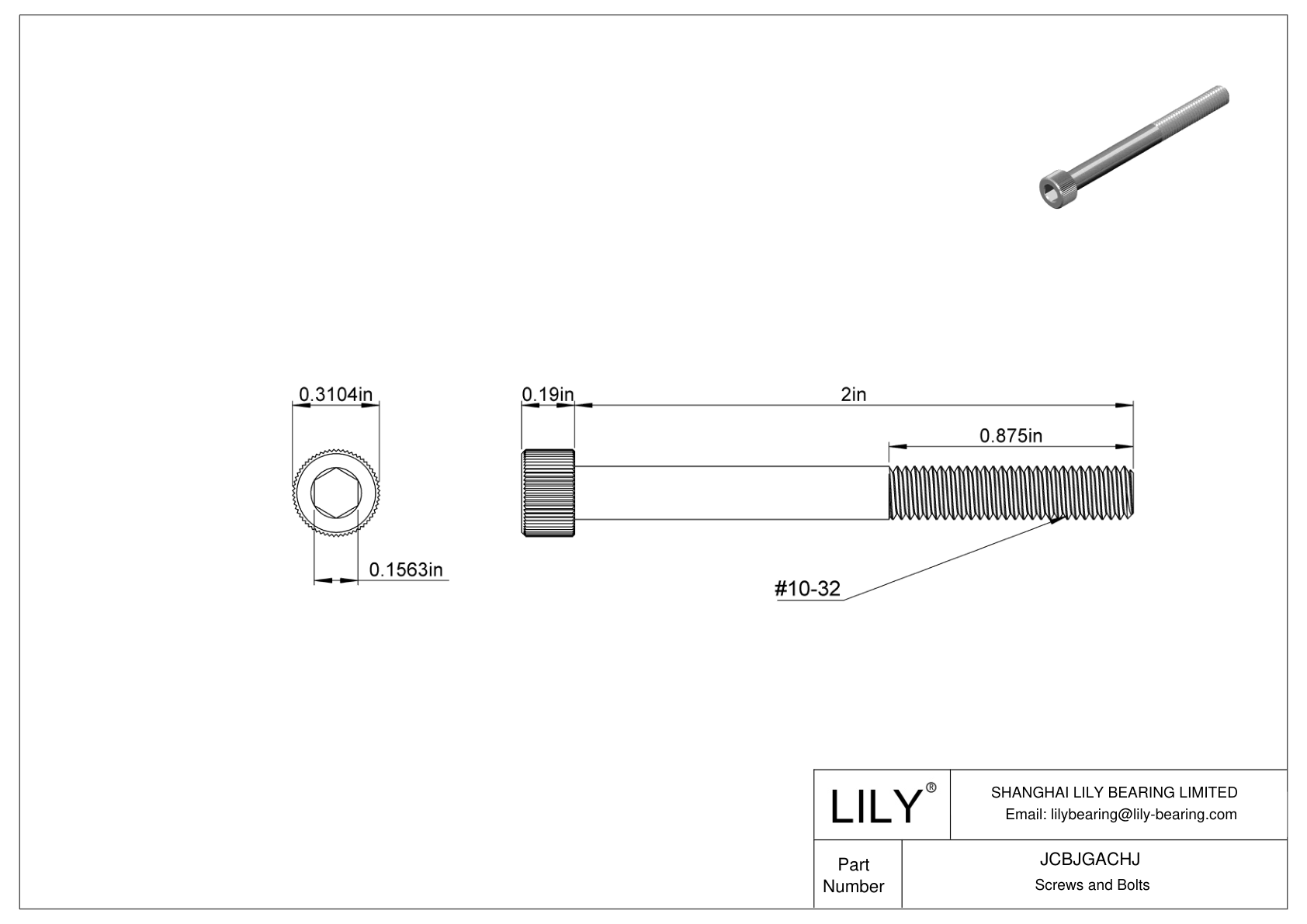 JCBJGACHJ 18-8 不锈钢内六角螺钉 cad drawing