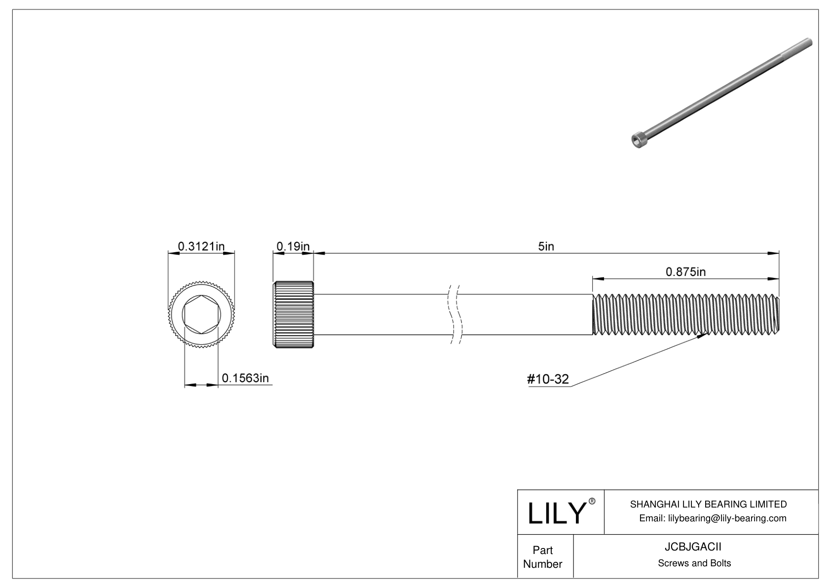 JCBJGACII 18-8 不锈钢内六角螺钉 cad drawing