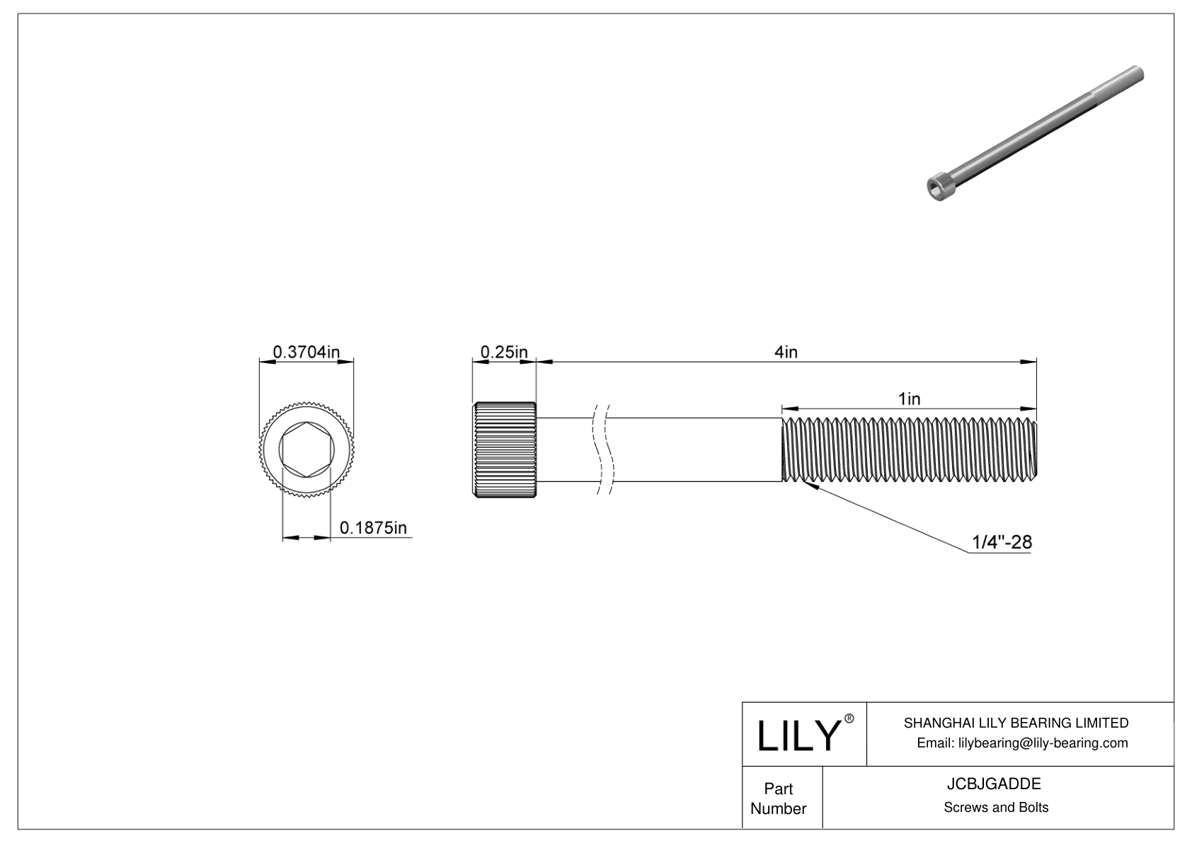 JCBJGADDE Tornillos de cabeza cilíndrica de acero inoxidable 18-8 cad drawing