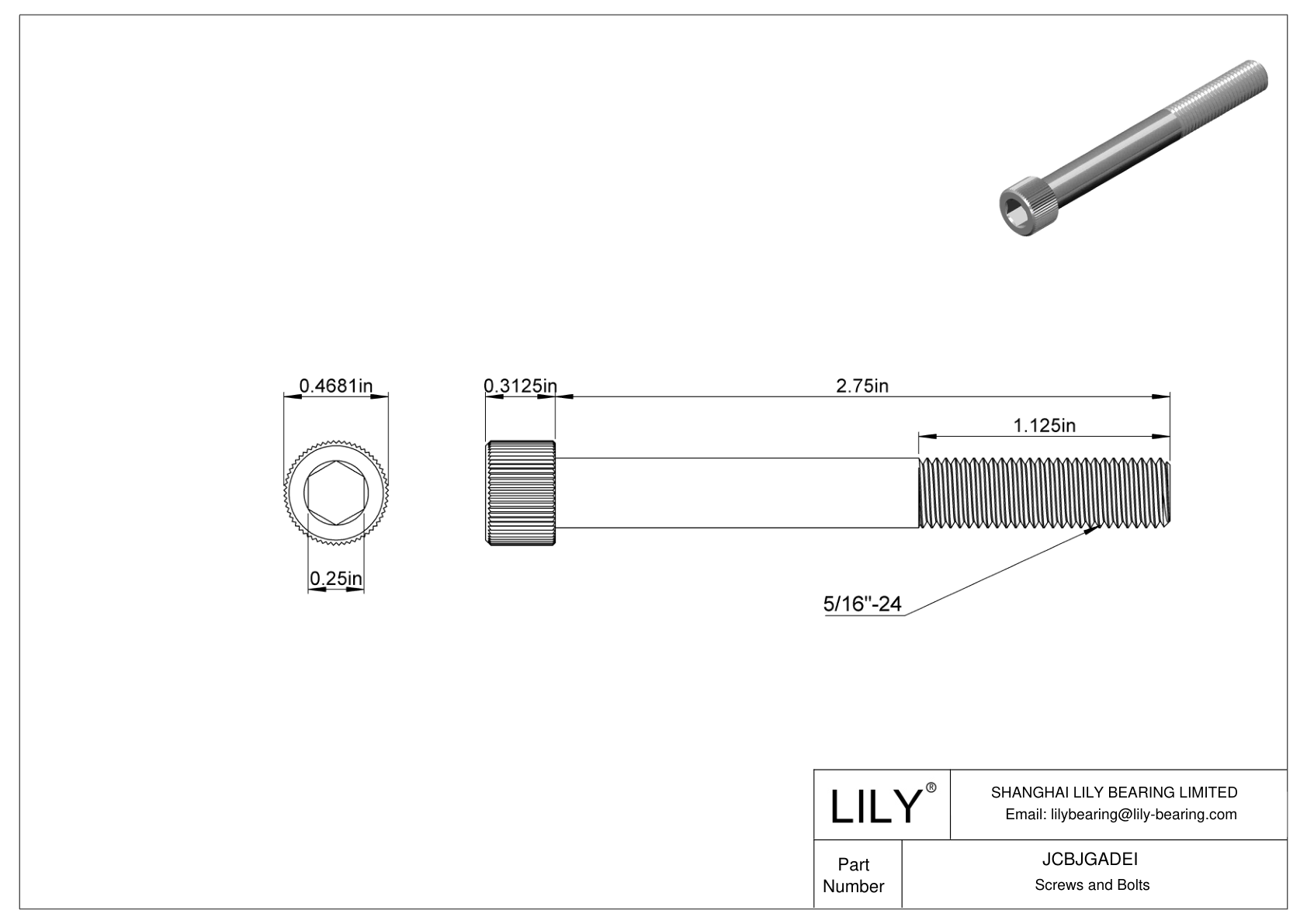 JCBJGADEI 18-8 不锈钢内六角螺钉 cad drawing