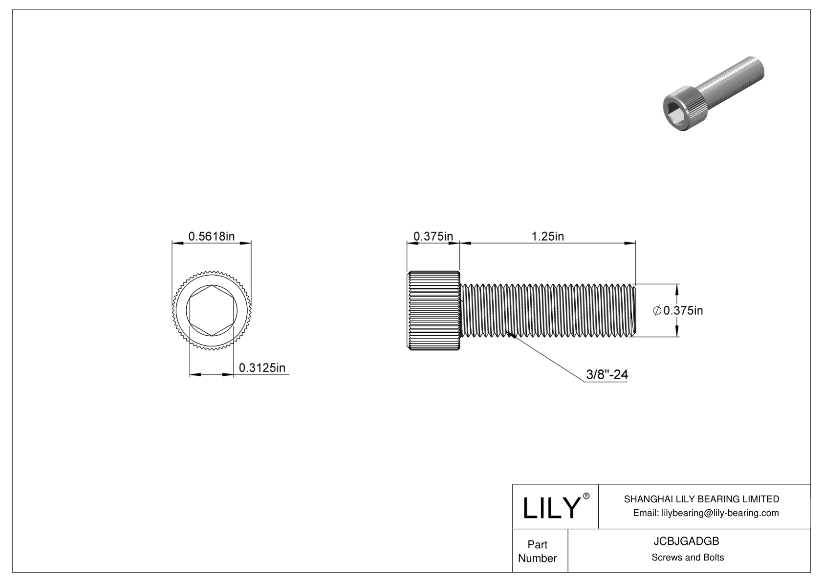 JCBJGADGB 18-8 不锈钢内六角螺钉 cad drawing