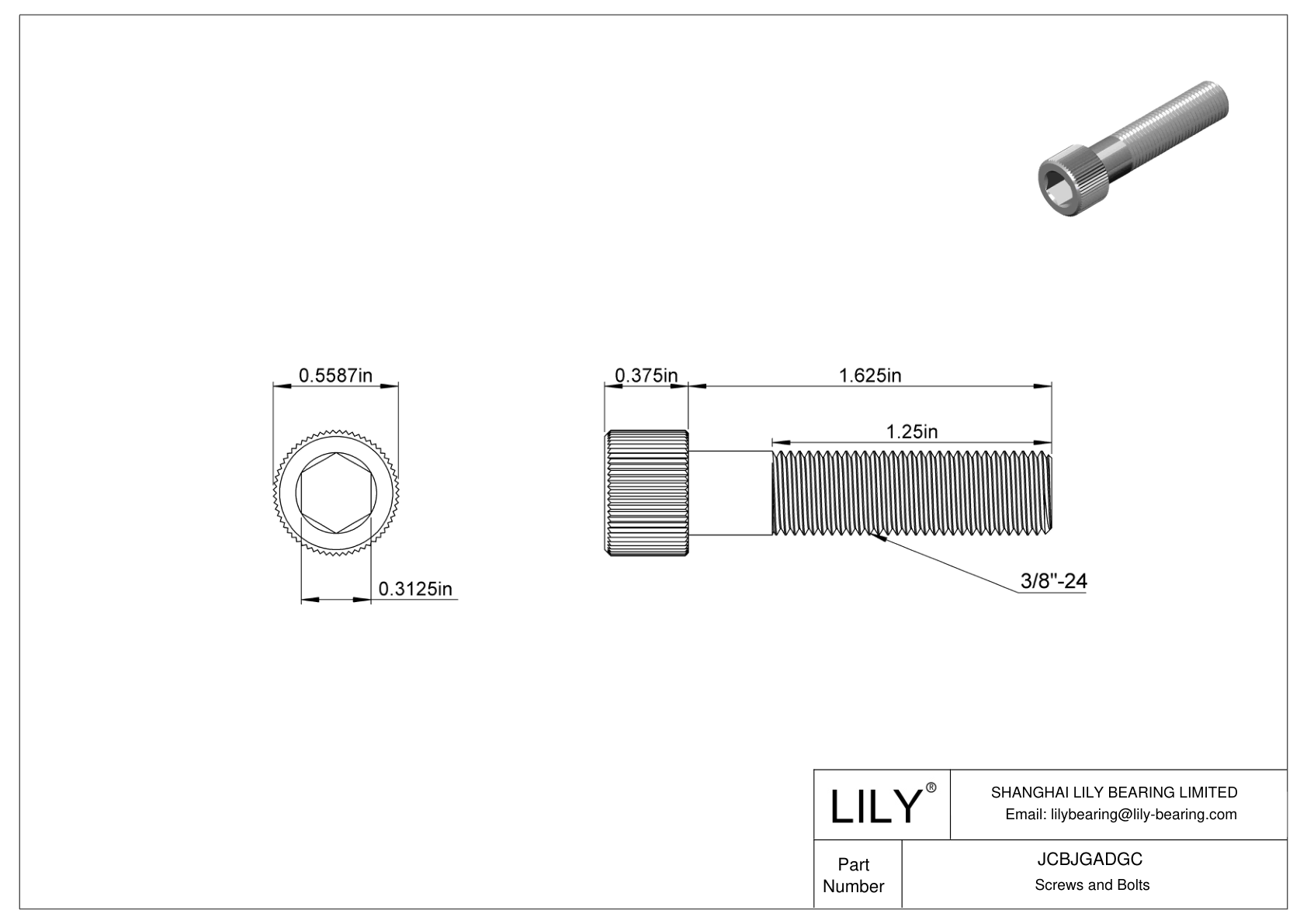 JCBJGADGC 18-8 不锈钢内六角螺钉 cad drawing