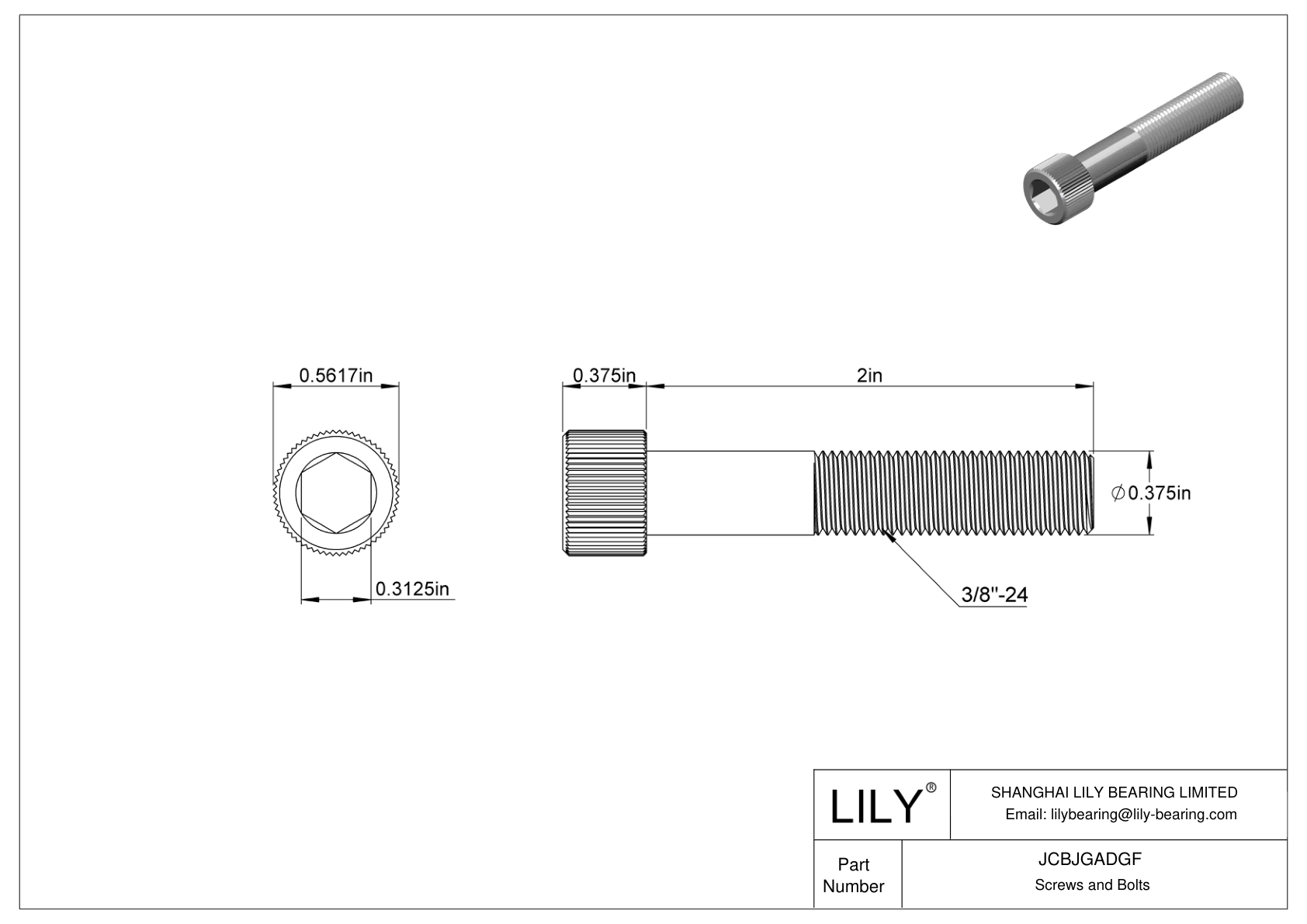 JCBJGADGF 18-8 不锈钢内六角螺钉 cad drawing