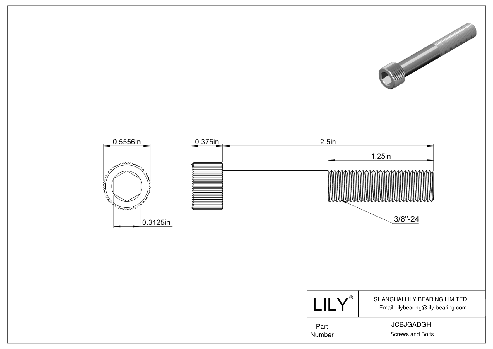 JCBJGADGH Tornillos de cabeza cilíndrica de acero inoxidable 18-8 cad drawing