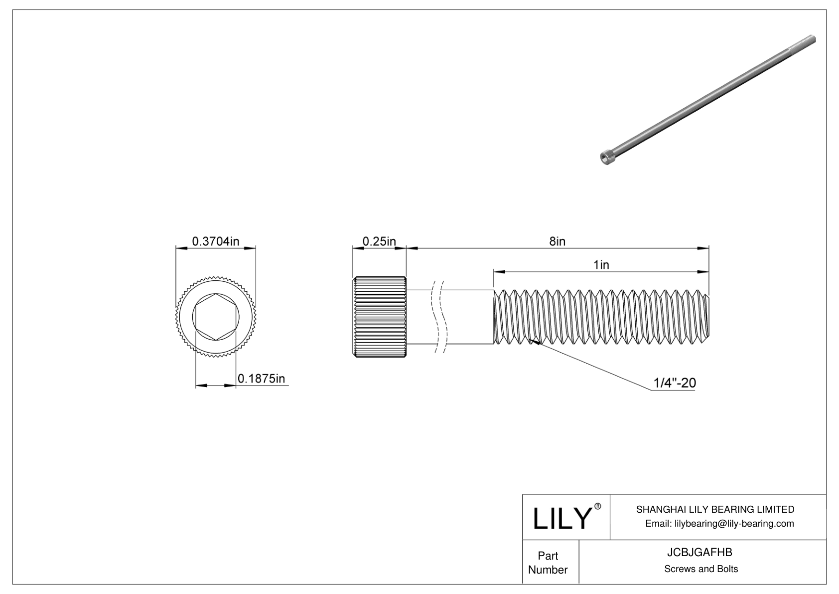 JCBJGAFHB 18-8 不锈钢内六角螺钉 cad drawing