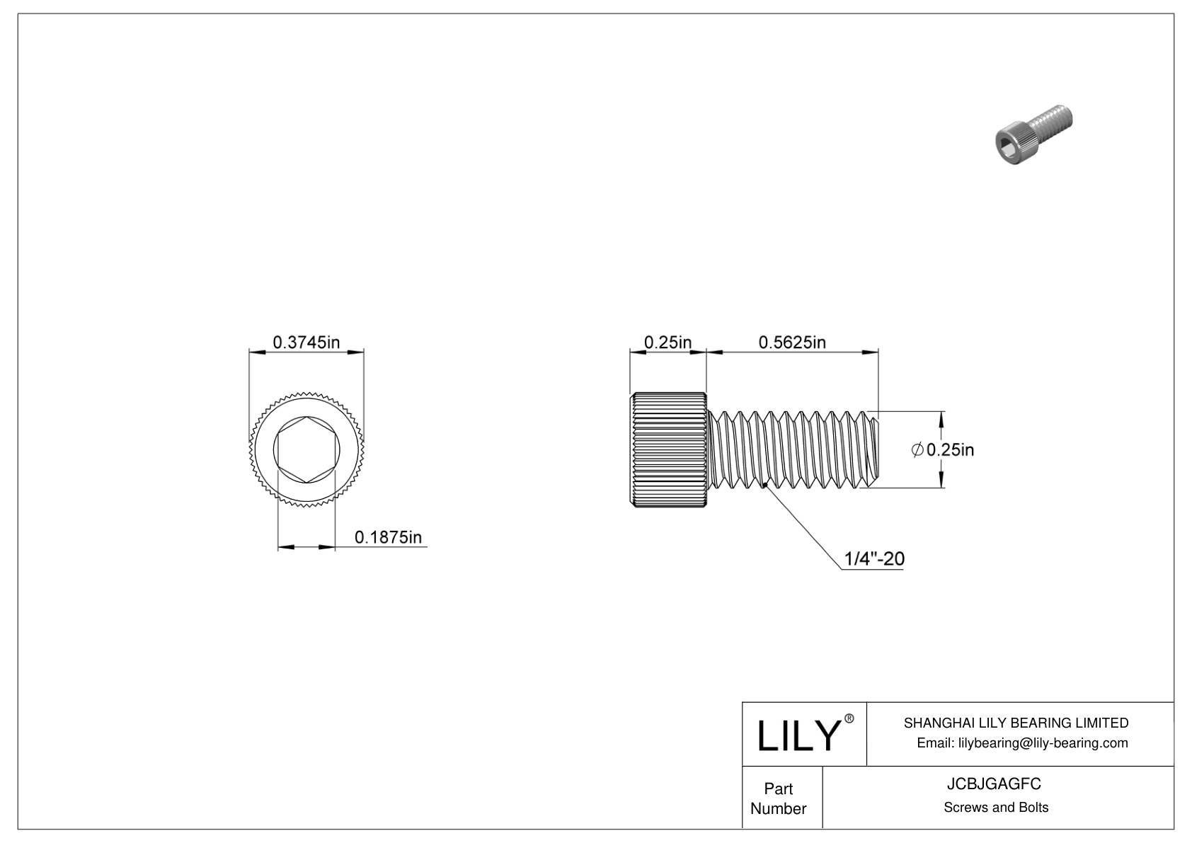 JCBJGAGFC Tornillos de cabeza cilíndrica de acero inoxidable 18-8 cad drawing