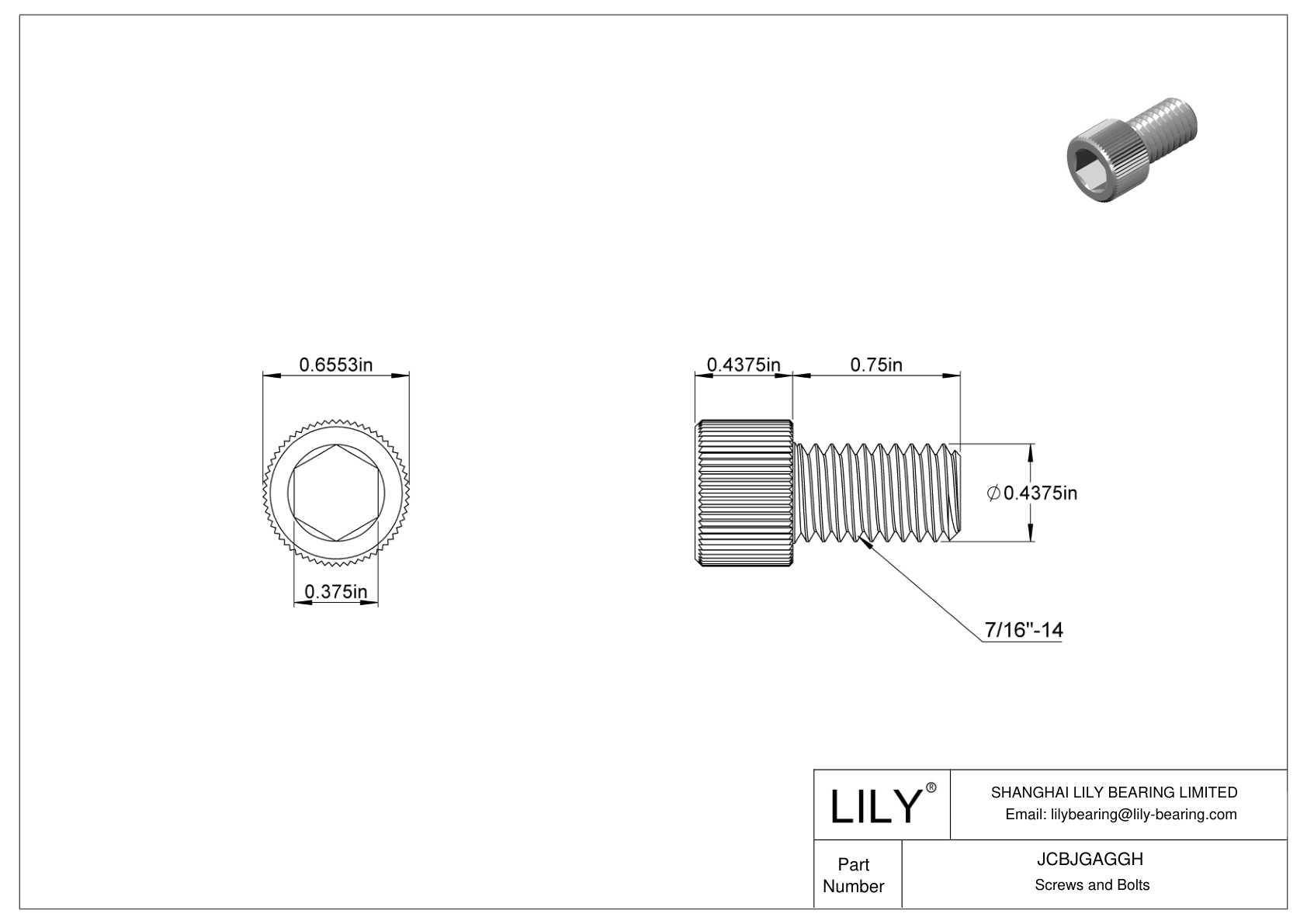 JCBJGAGGH 18-8 不锈钢内六角螺钉 cad drawing