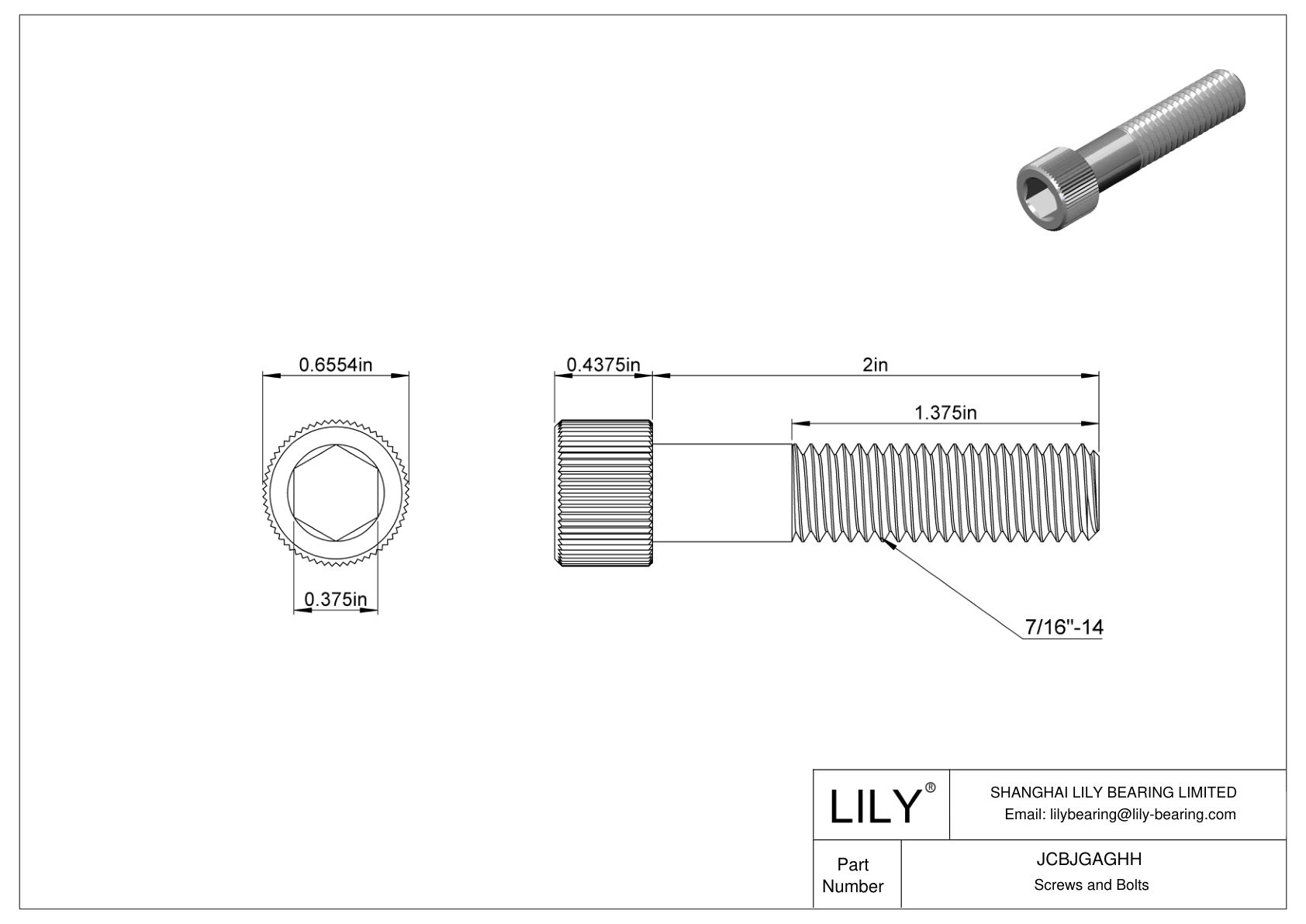 JCBJGAGHH Tornillos de cabeza cilíndrica de acero inoxidable 18-8 cad drawing