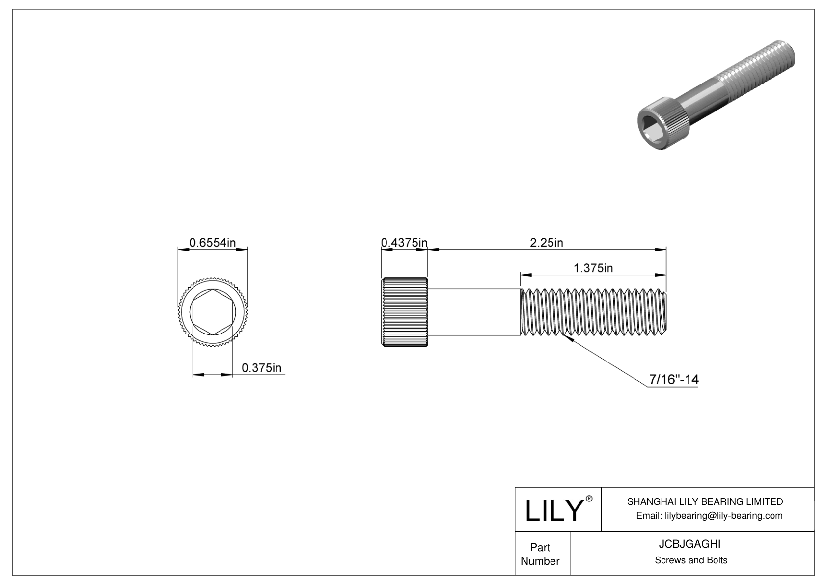 JCBJGAGHI 18-8 Stainless Steel Socket Head Screws cad drawing