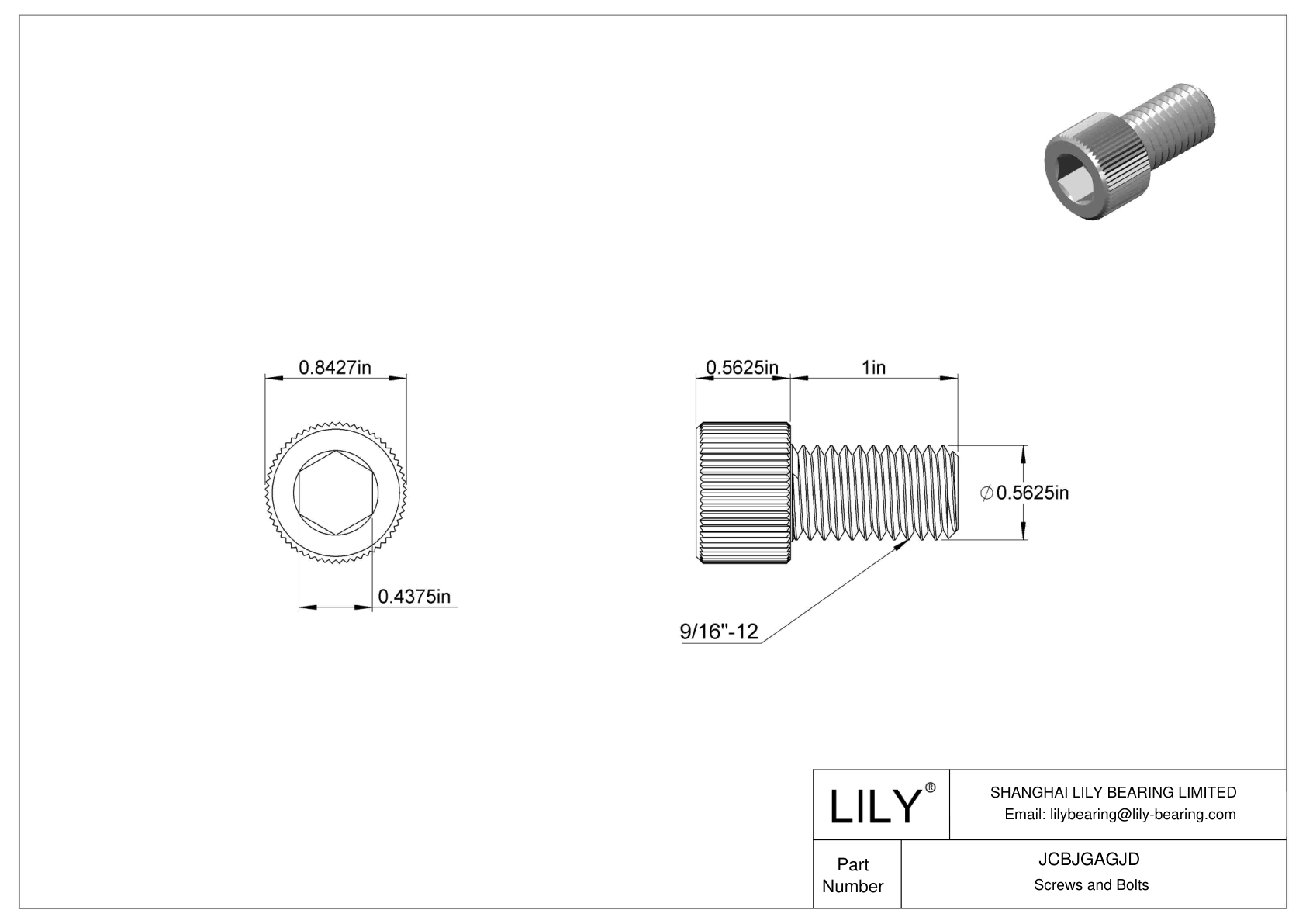 JCBJGAGJD 18-8 不锈钢内六角螺钉 cad drawing