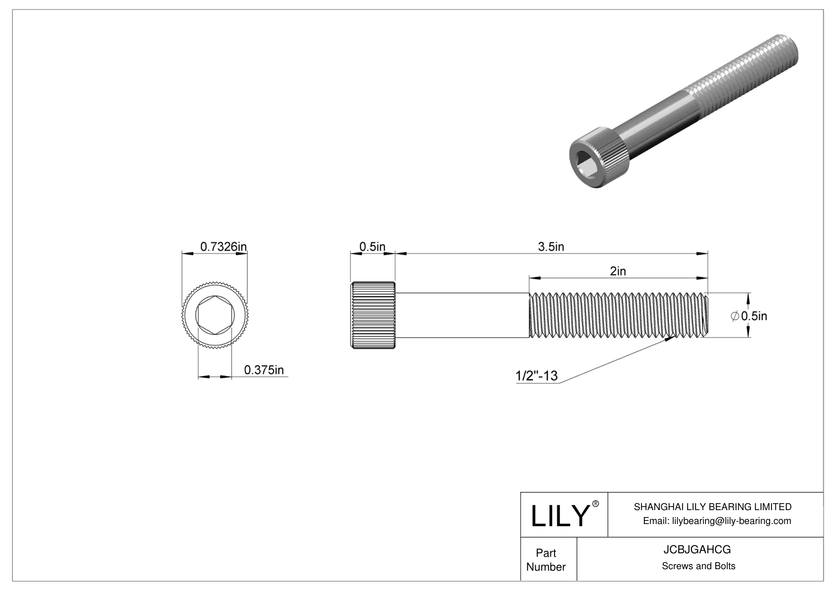 JCBJGAHCG Tornillos de cabeza cilíndrica de acero inoxidable 18-8 cad drawing