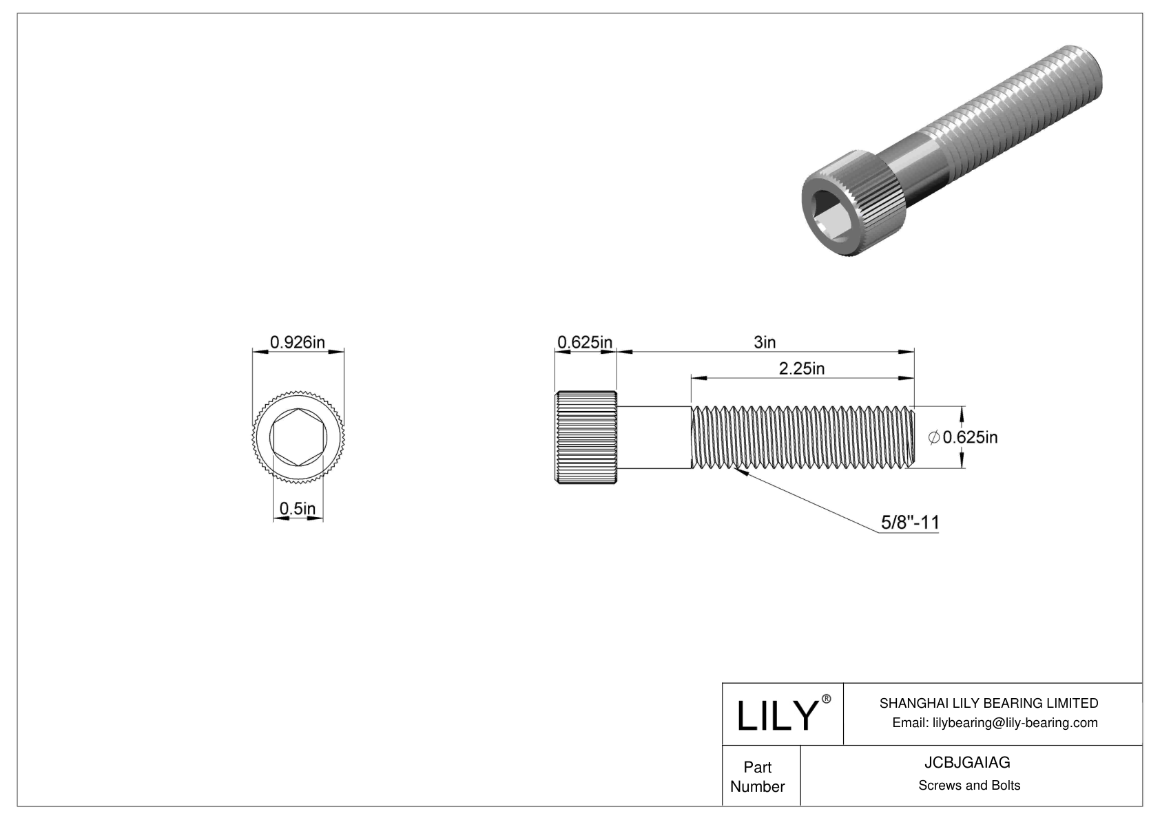 JCBJGAIAG 18-8 不锈钢内六角螺钉 cad drawing