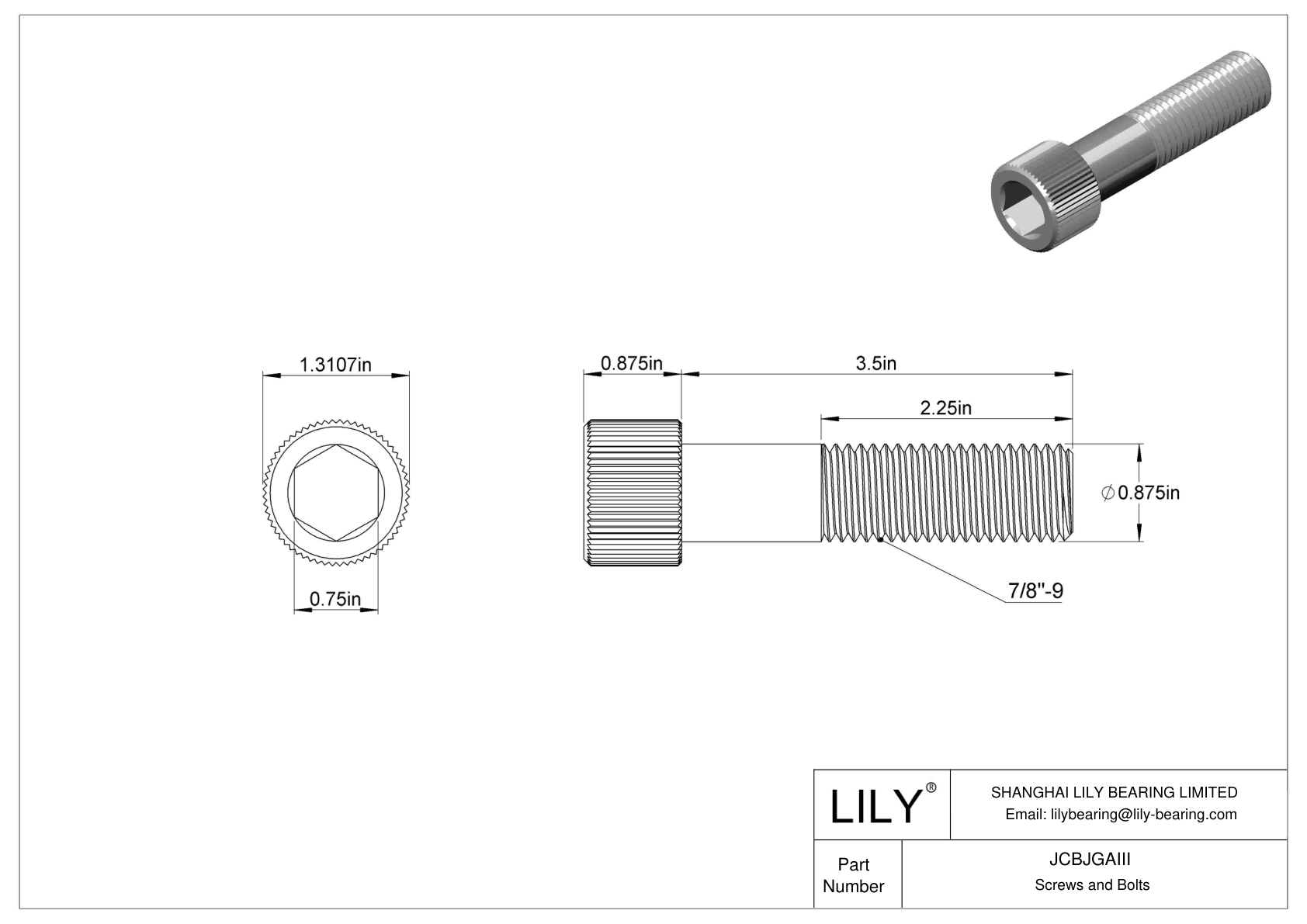 JCBJGAIII 18-8 不锈钢内六角螺钉 cad drawing