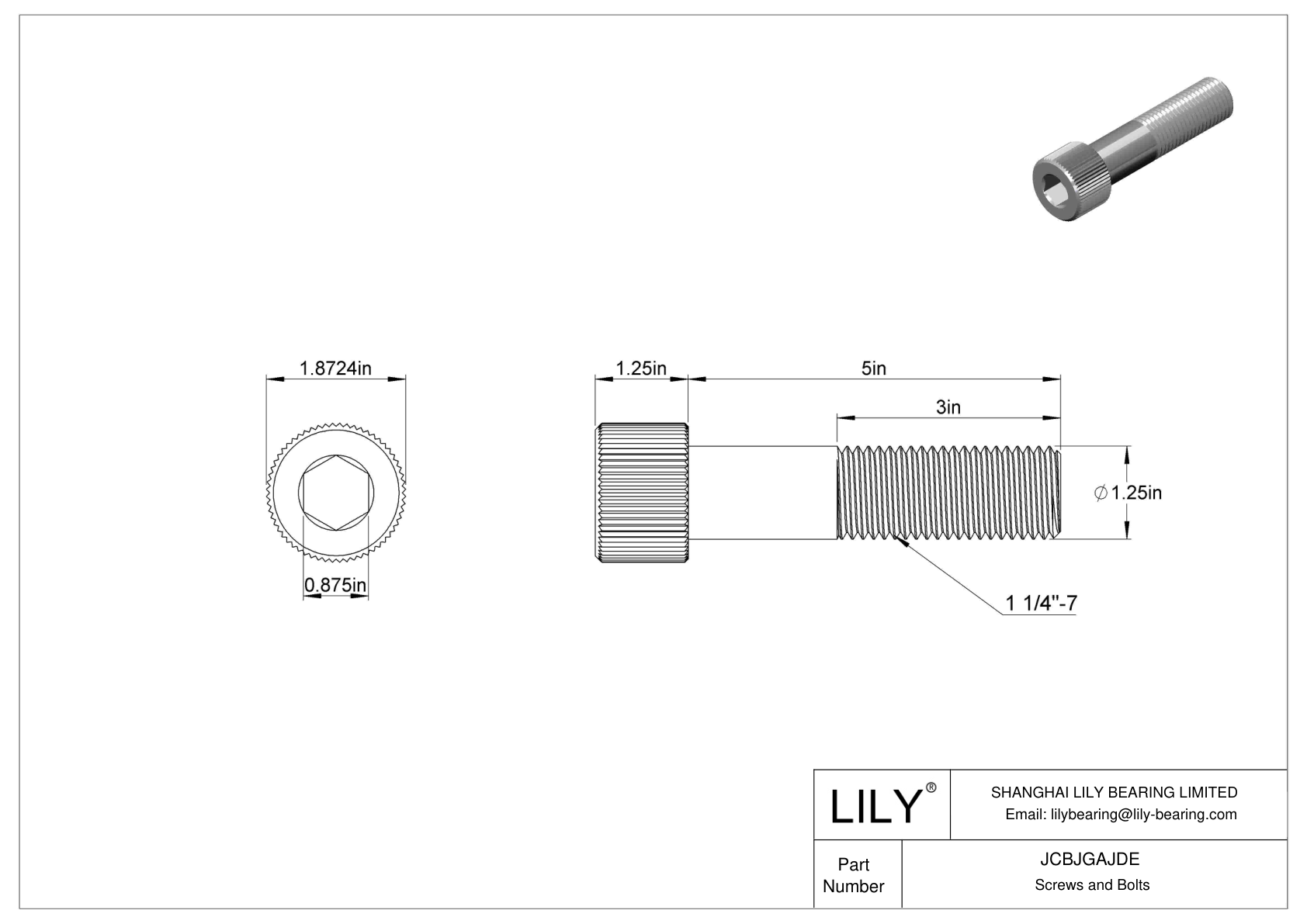 JCBJGAJDE 18-8 不锈钢内六角螺钉 cad drawing