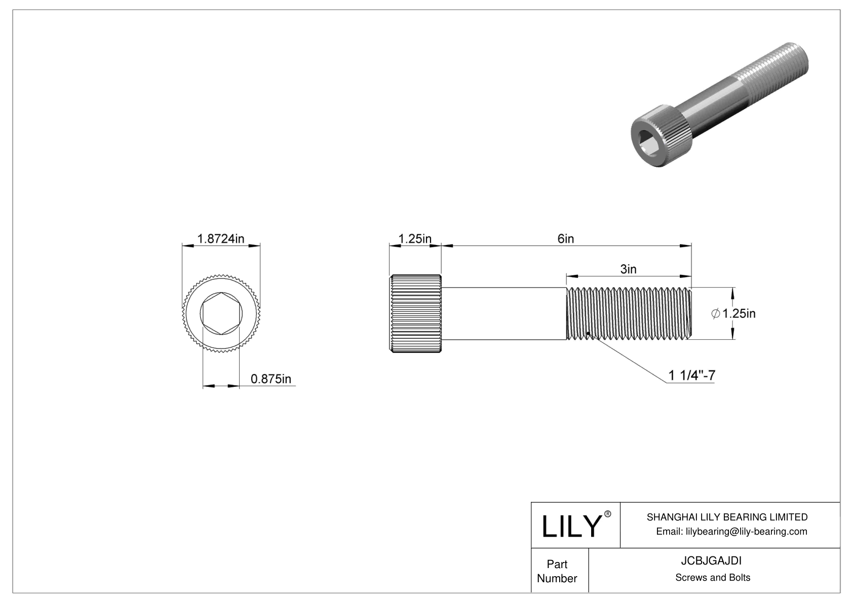 JCBJGAJDI 18-8 Stainless Steel Socket Head Screws cad drawing