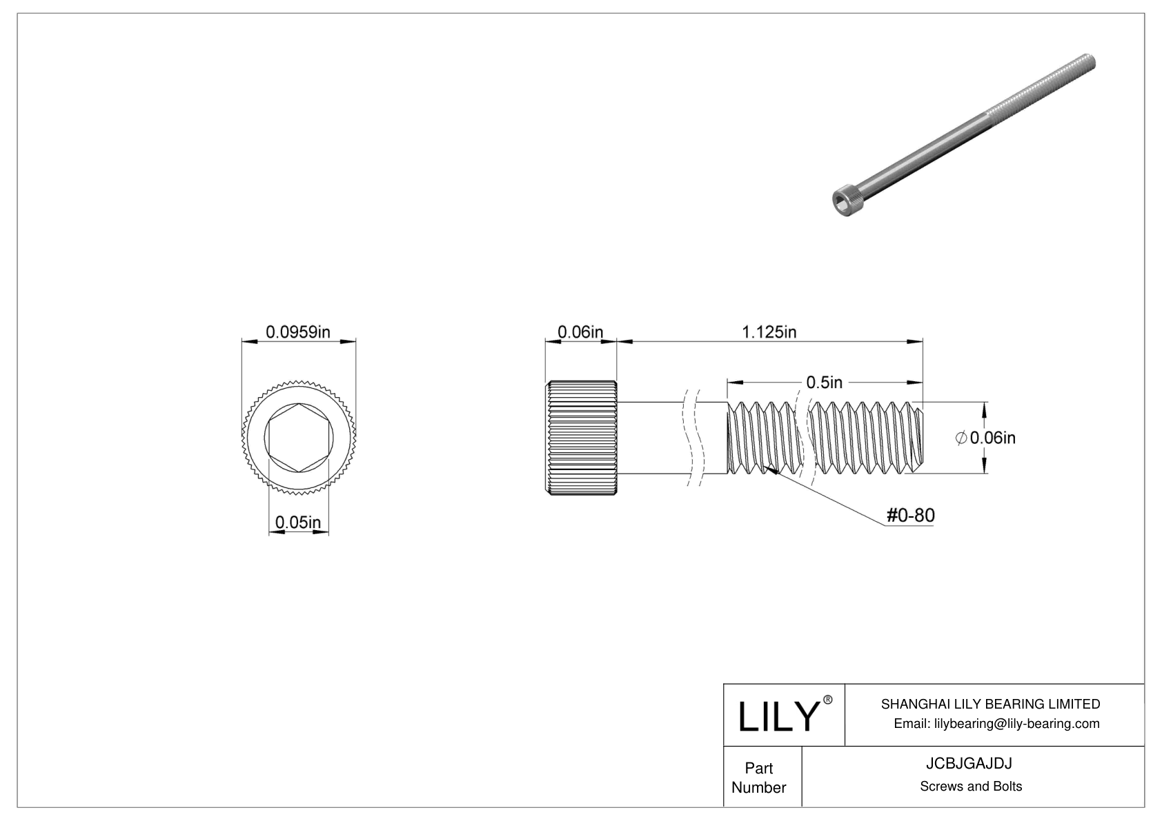 JCBJGAJDJ 18-8 Stainless Steel Socket Head Screws cad drawing