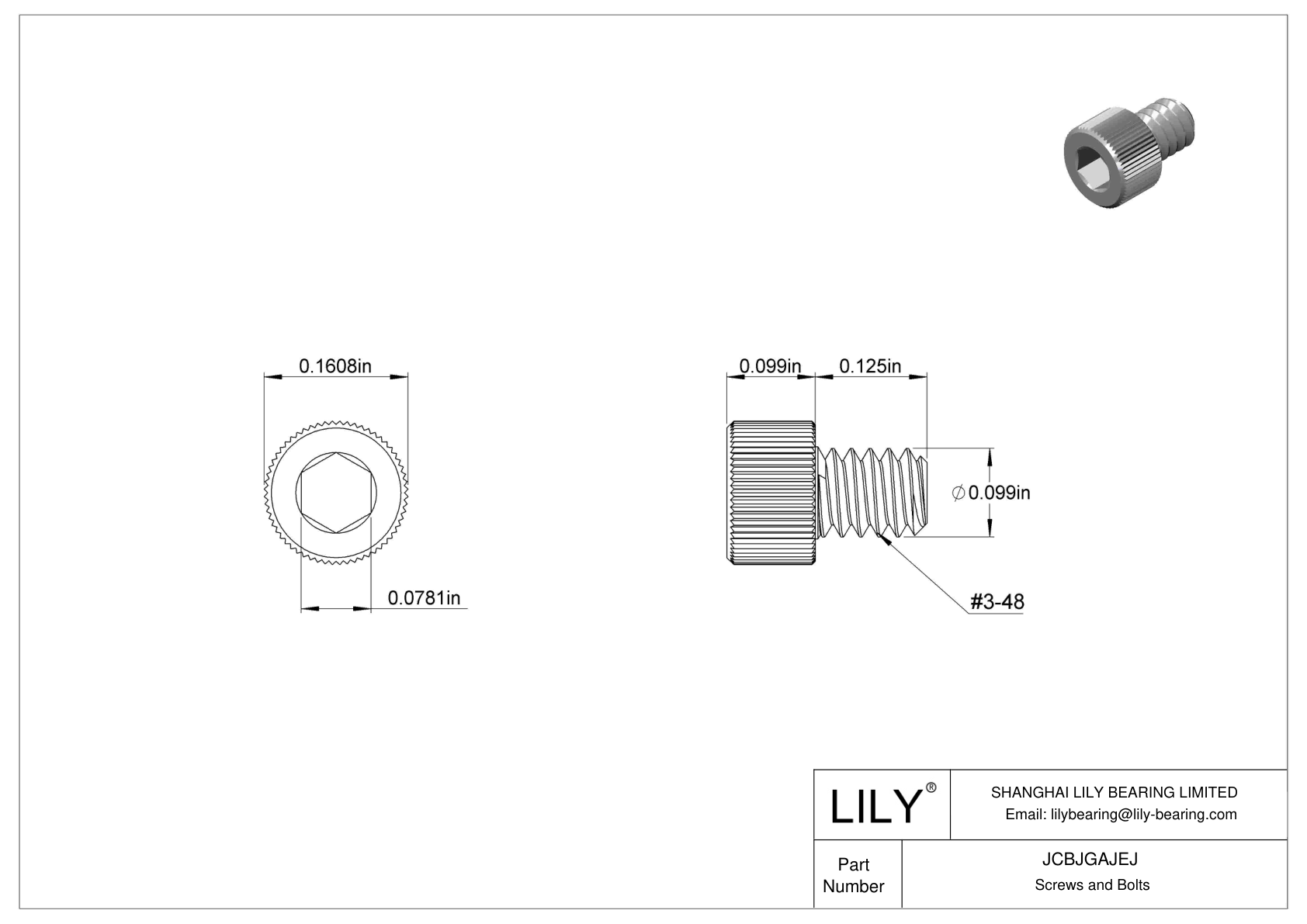 JCBJGAJEJ 18-8 不锈钢内六角螺钉 cad drawing