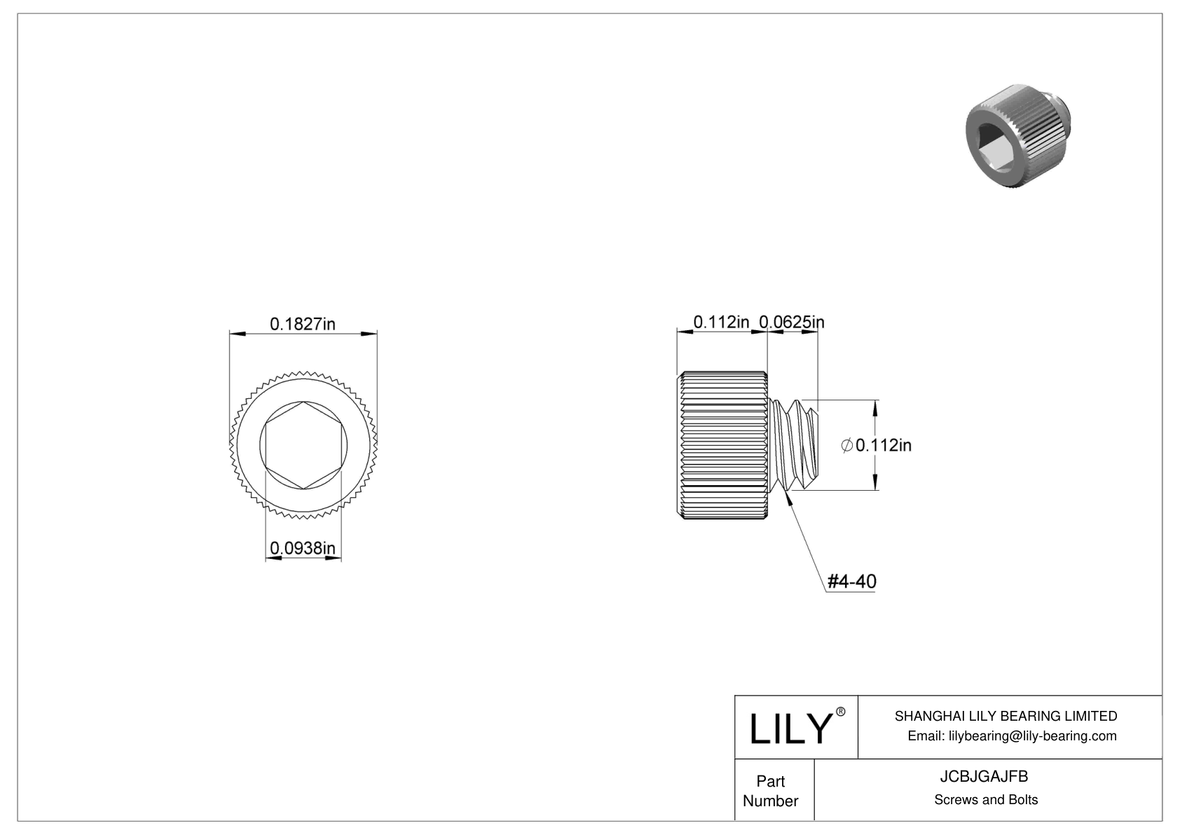 JCBJGAJFB 18-8 不锈钢内六角螺钉 cad drawing