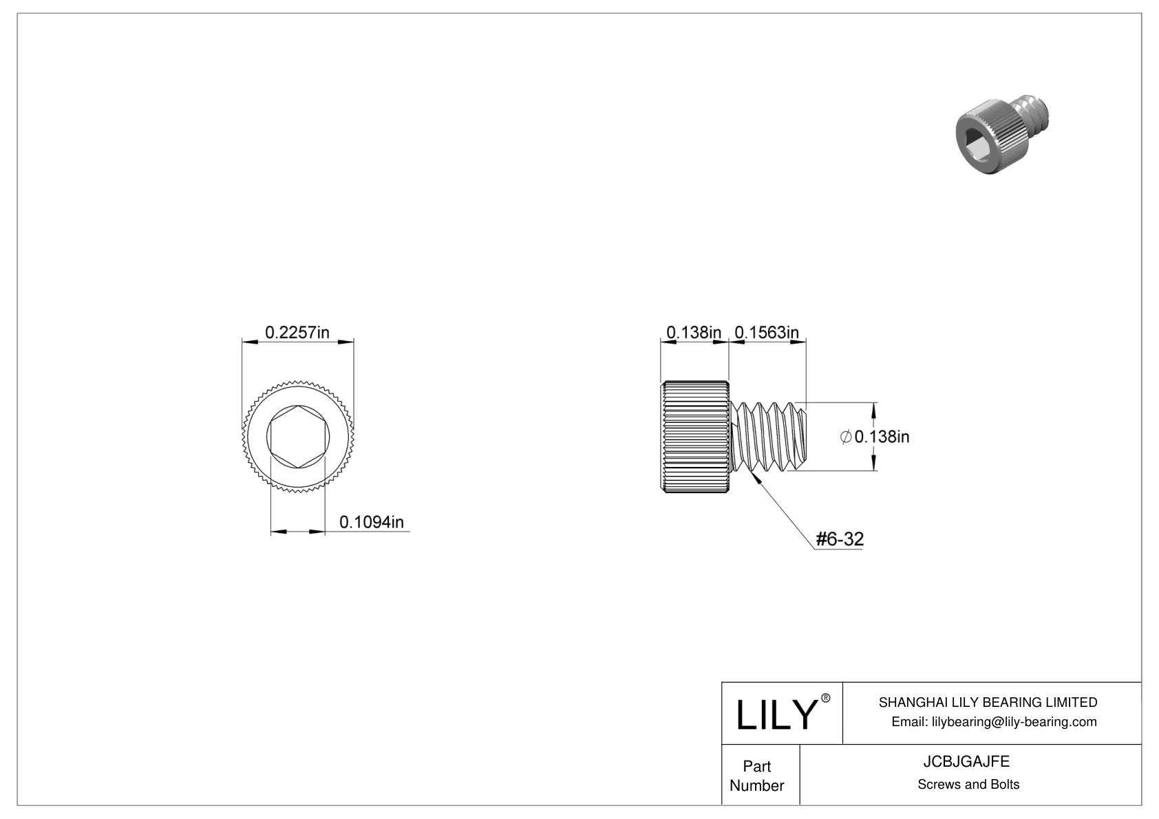 JCBJGAJFE 18-8 不锈钢内六角螺钉 cad drawing