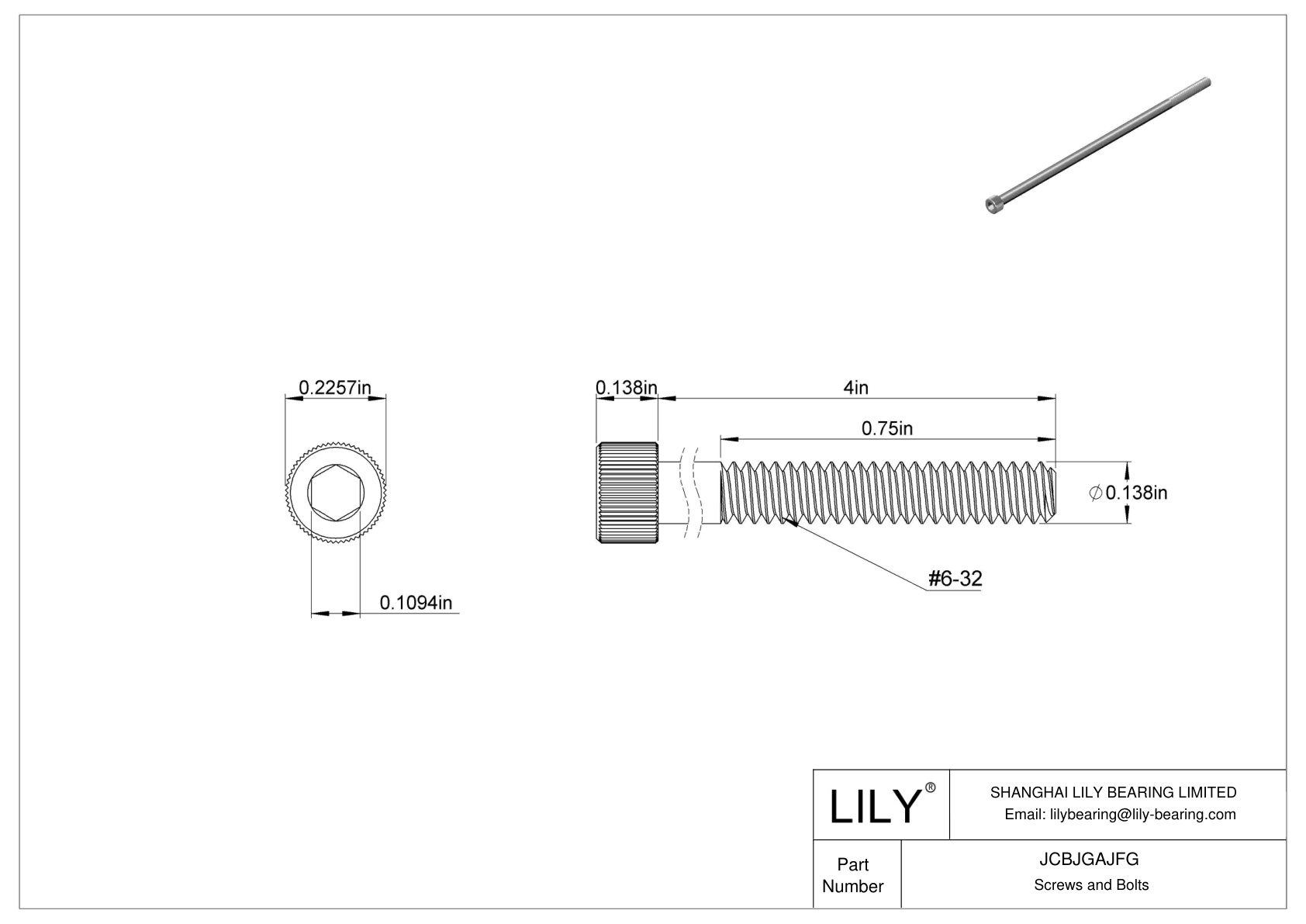 JCBJGAJFG 18-8 不锈钢内六角螺钉 cad drawing