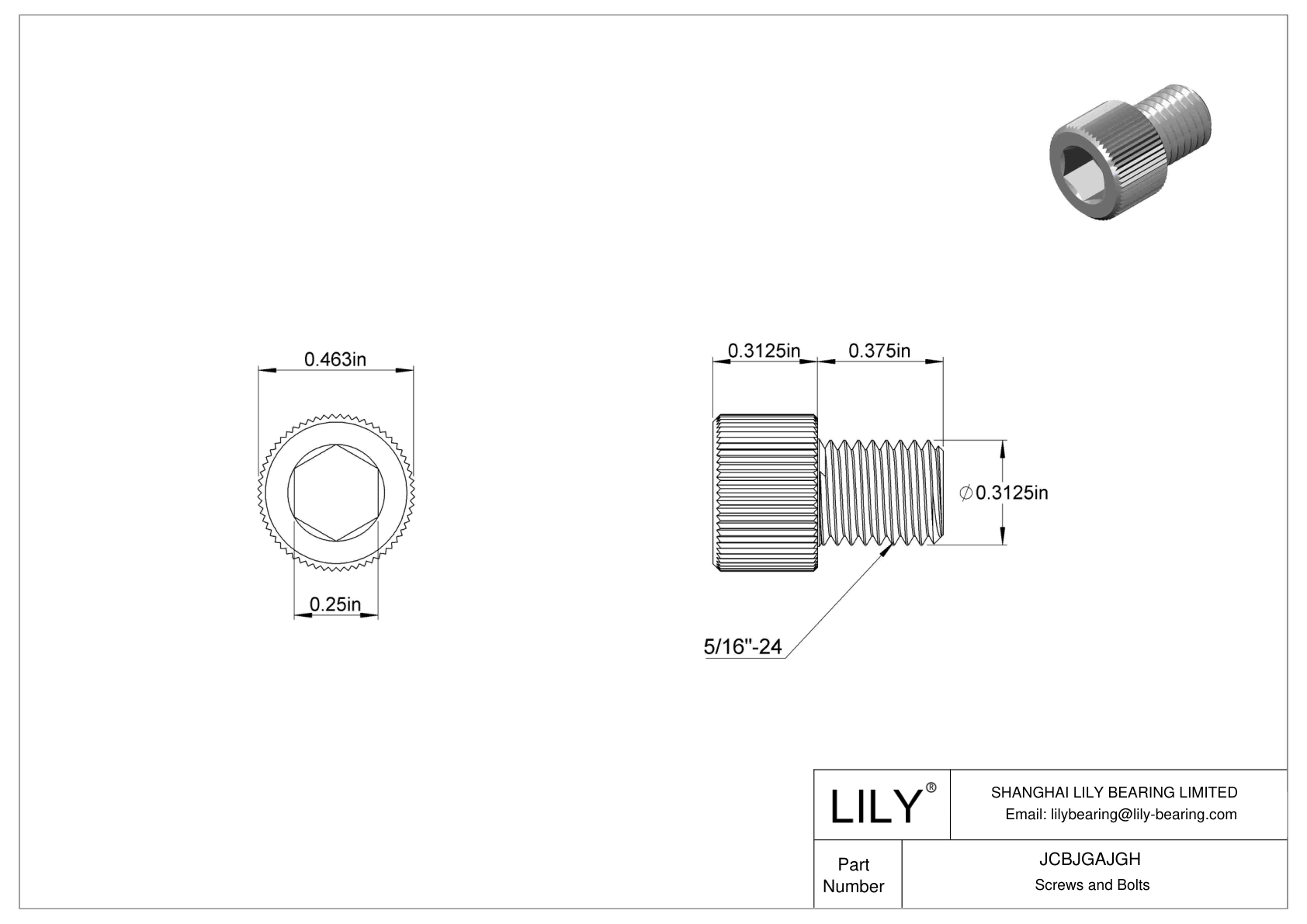 JCBJGAJGH 18-8 不锈钢内六角螺钉 cad drawing