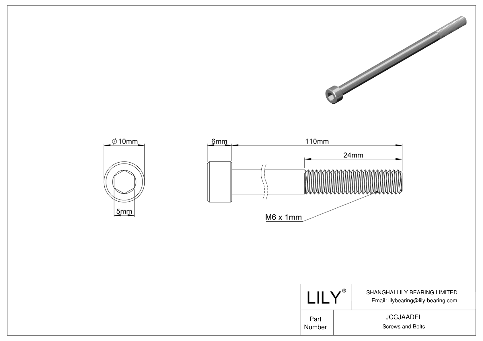 JCCJAADFI 超耐腐蚀 316 不锈钢内六角螺钉 cad drawing