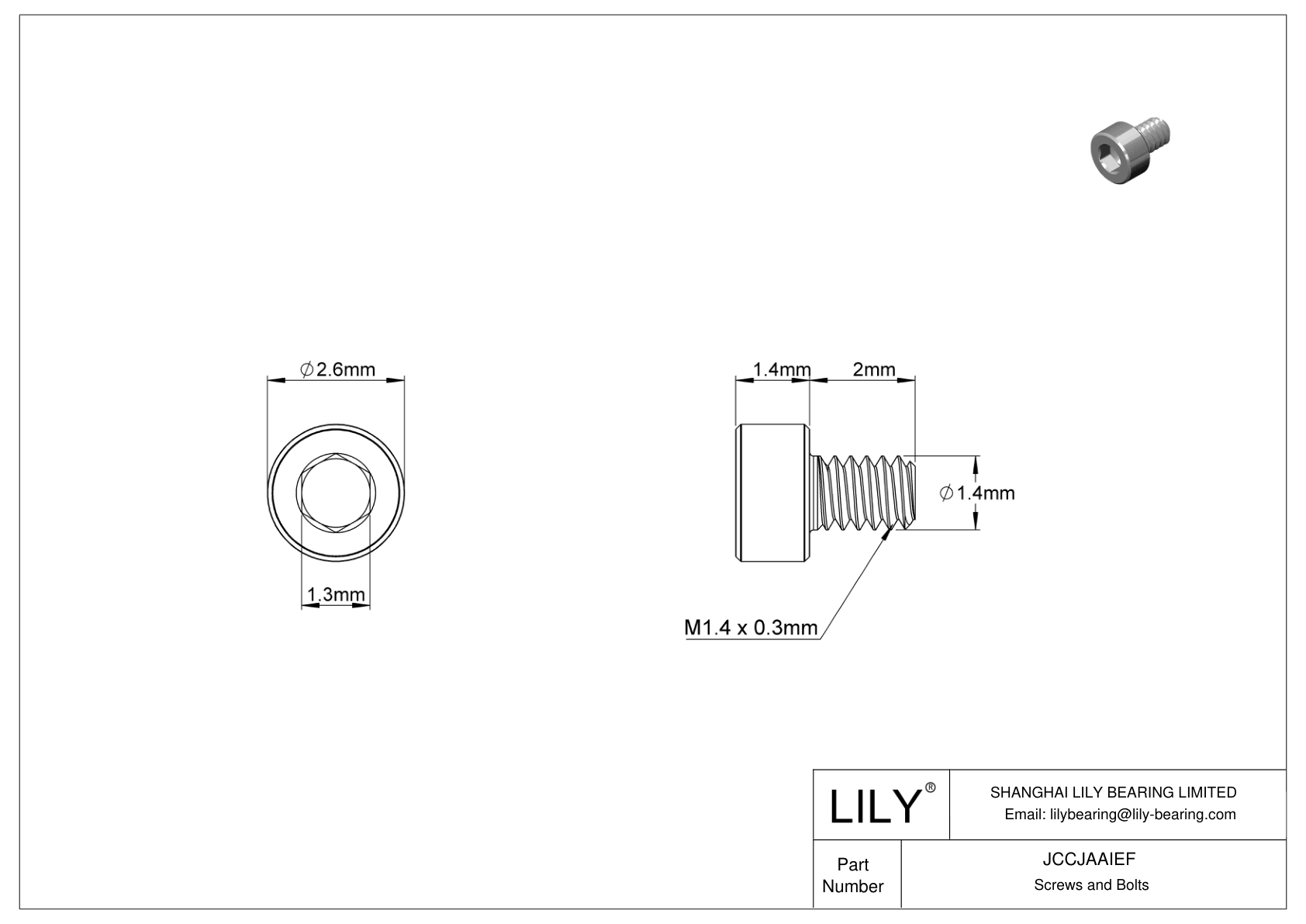 JCCJAAIEF 超耐腐蚀 316 不锈钢内六角螺钉 cad drawing