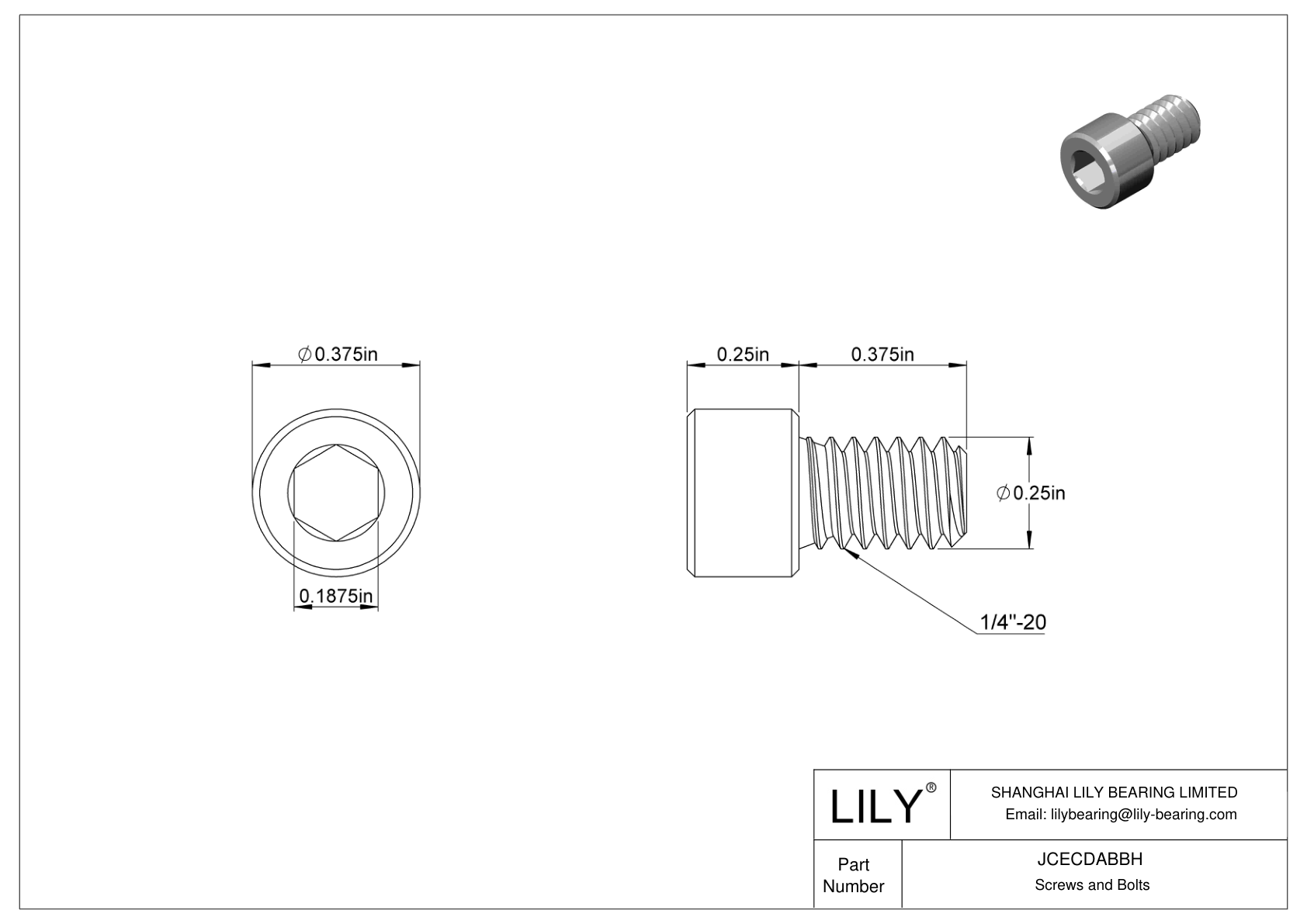 JCECDABBH Tornillos de cabeza cilíndrica de acero inoxidable A286 de alta resistencia cad drawing