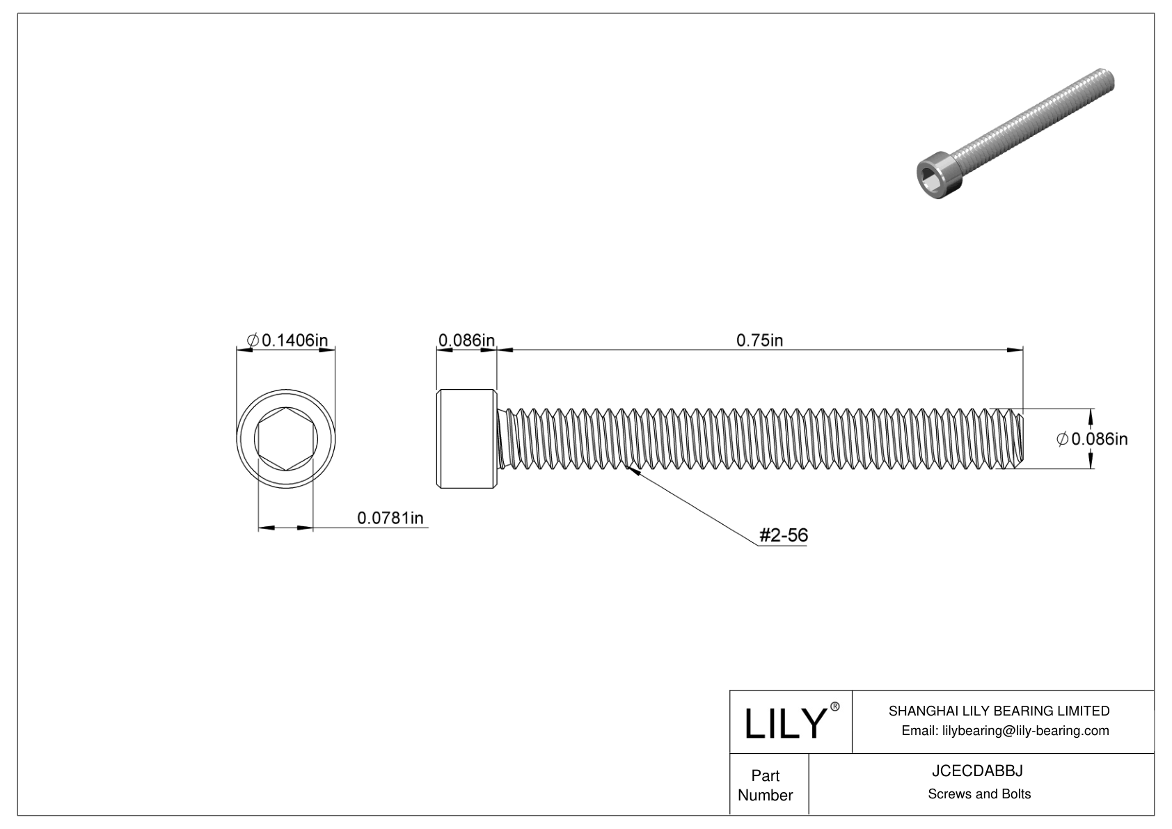 JCECDABBJ High-Strength A286 Stainless Steel Socket Head Screws cad drawing