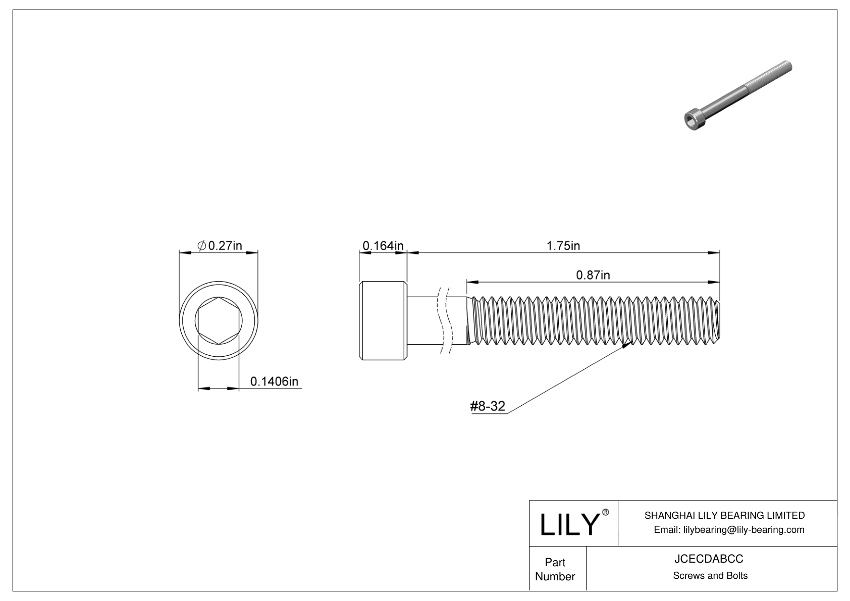 JCECDABCC Tornillos de cabeza cilíndrica de acero inoxidable A286 de alta resistencia cad drawing