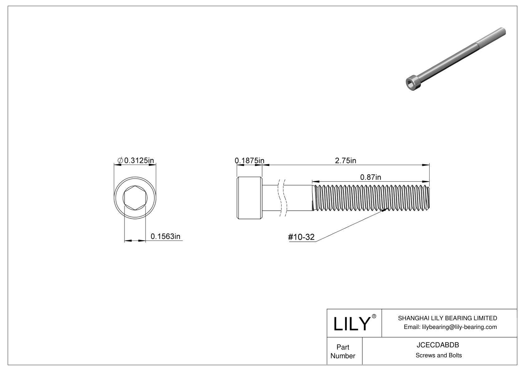 JCECDABDB Tornillos de cabeza cilíndrica de acero inoxidable A286 de alta resistencia cad drawing