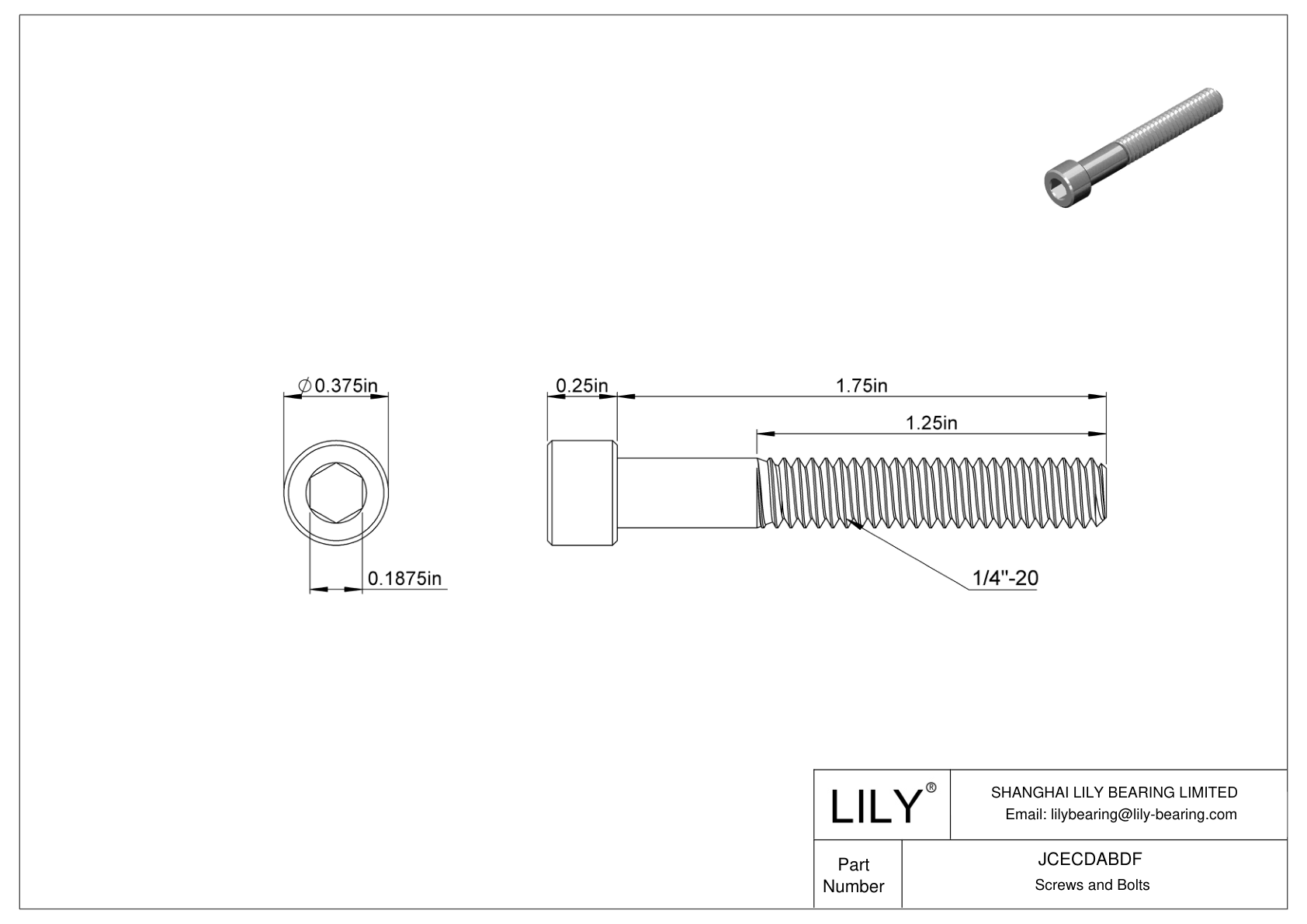 JCECDABDF 高强度 A286 不锈钢内六角螺钉 cad drawing